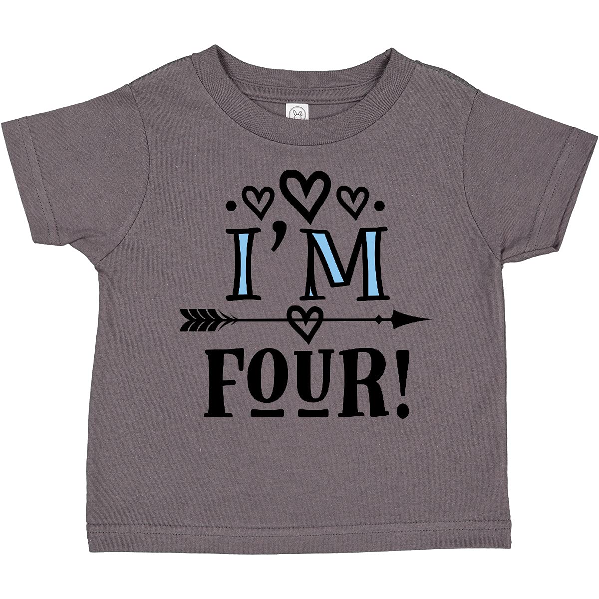 Inktastic 4th Birthday Arrow Toddler T-Shirt for 4 Year Olds - Cute Kids' Top for Birthday Parties & Celebrations