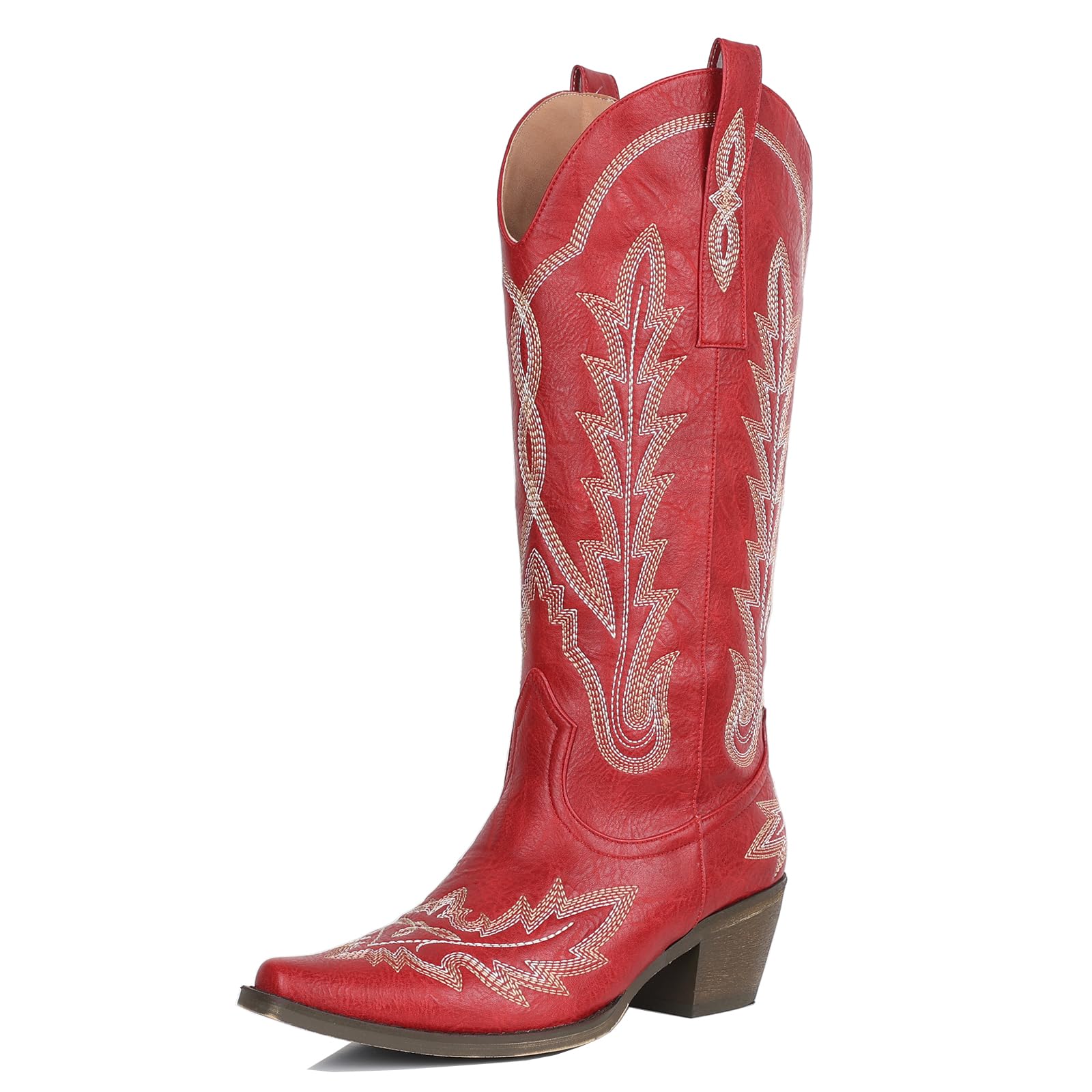 SaraIris Women's Cowboy Boots - Western Cowgirl Knee High Boots in Black for Country Style & Dressing - Perfect for Rodeo, Line Dancing, and Country Music Festivals