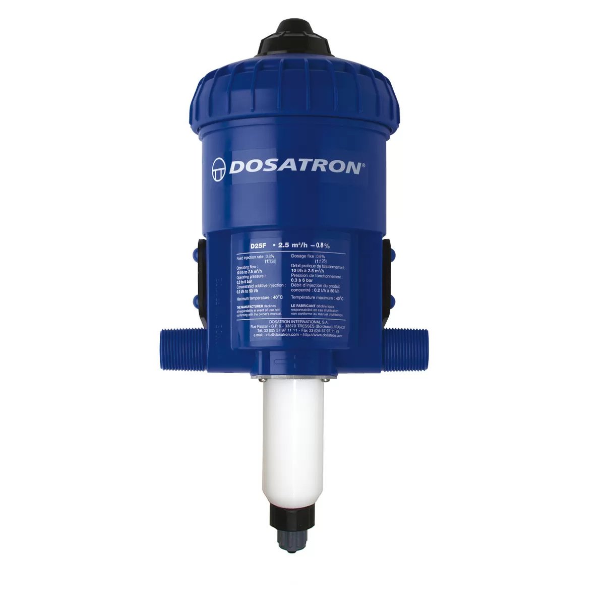 Dosatron D25F Fixed Ratio Chemical Injector for Agriculture, Livestock & Water Treatment - High Precision Dosing Pump for Fertilizers, Pesticides & Disinfectants
