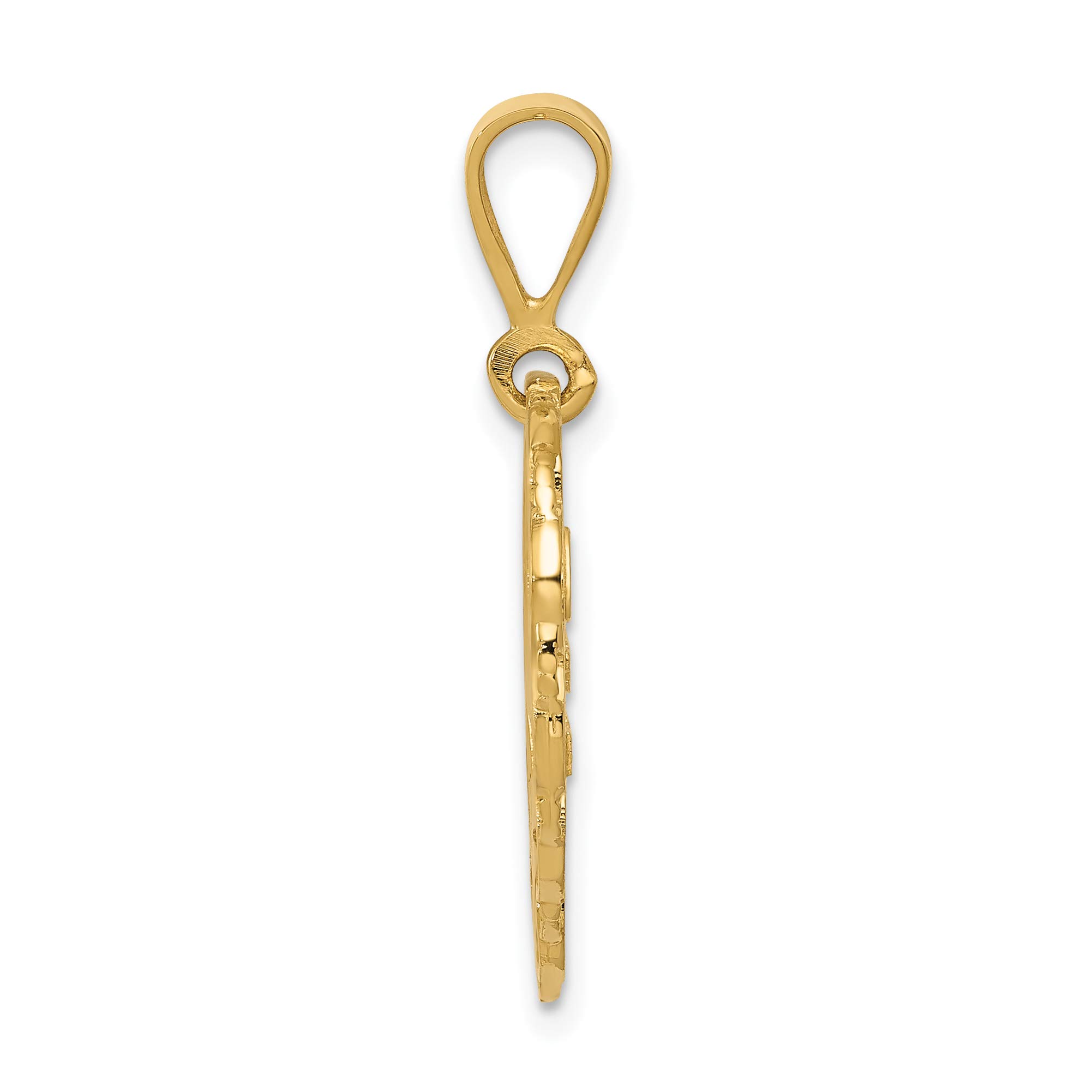 14k Gold Reversible 25th Anniversary Charm for Jewelry Making - Perfect for Wedding Gifts, Anniversary Celebrations & Personalized Keepsakes