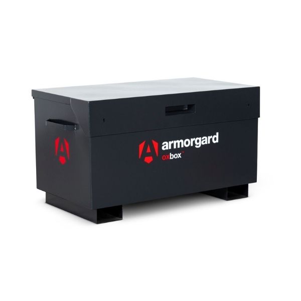 Armorgard OxBox Heavy Duty Site Tool Storage Box - Secure & Weatherproof Construction Box for Jobsite Tools & Equipment - Ideal for Construction, Landscaping & Outdoor Work