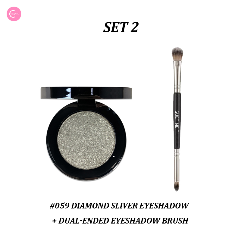 SUET NEI Diamond Glow Mono Eyeshadow - Long Lasting Shimmer Single Eyeshadow for Day & Night Makeup - Perfect for Parties, Weddings & Special Occasions