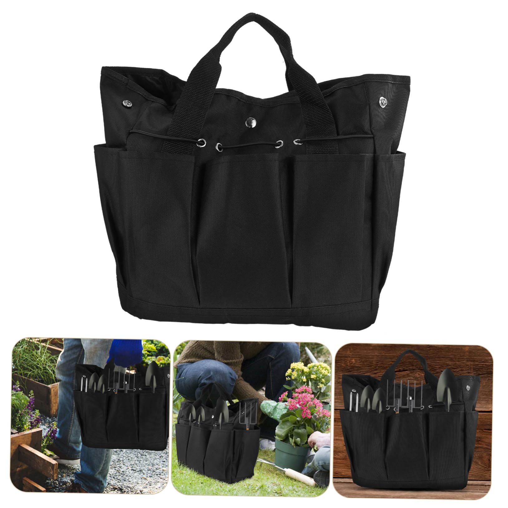 Multi-Purpose Gardening Tool Bag - Durable Canvas Garden Tote with Multiple Pockets for Hand Tools - Versatile Household Gardening Organizer for Indoor & Outdoor Use - Perfect for Planting, Weeding, and Landscaping