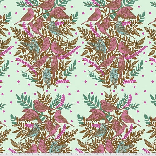 Anna Maria Horner Bright Eyes PWAH161 Visitation Seafoam Fabric - Premium Cotton Quilting Material for DIY Crafts, Home Decor & Fashion Projects
