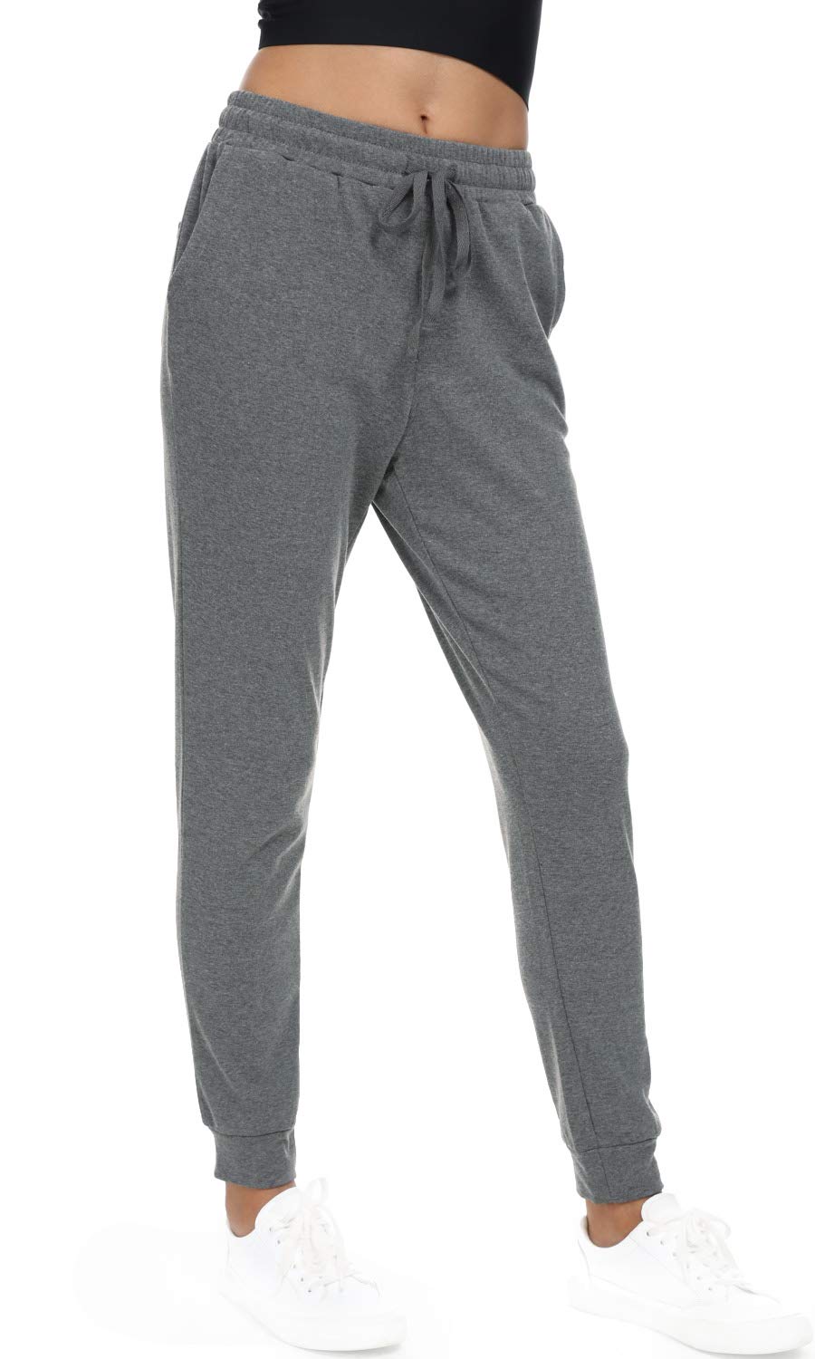 Women's Cotton Joggers Pants - Tapered Active Sweatpants for Yoga, Workout & Lounge with Pockets | Comfortable Casual & Athletic Wear for Everyday Use