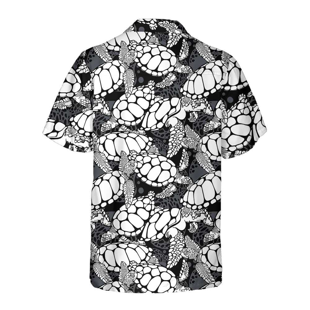 HYPERFAVOR Stylish Sea Turtle Hawaiian Shirts for Men - Breathable Button Down Beach Shirts with Turtle Print - Perfect for Vacation, Summer Parties & Tropical Getaways