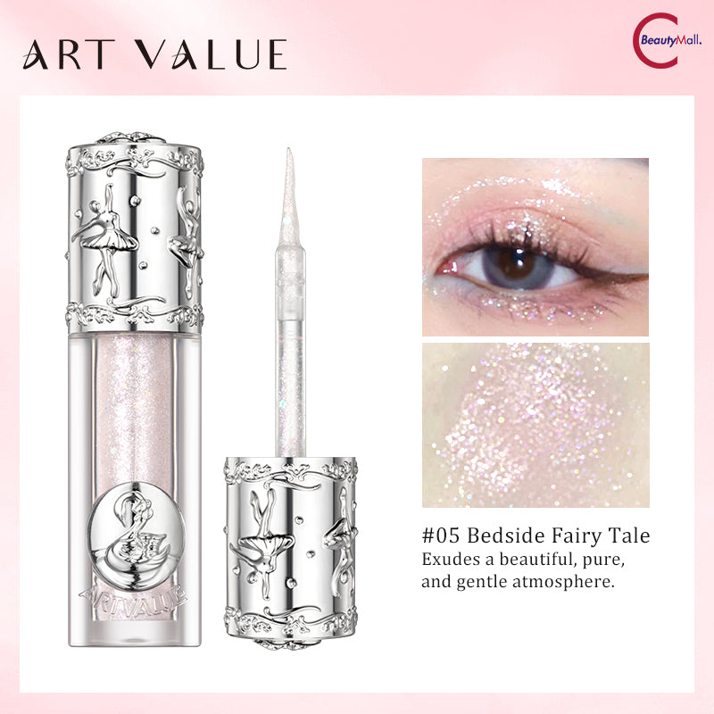 ARTVALUE Glitter Liquid Eyeshadow - Long Lasting, Waterproof, Vegan & Cruelty-Free Makeup for Party, Night Out & Special Occasions