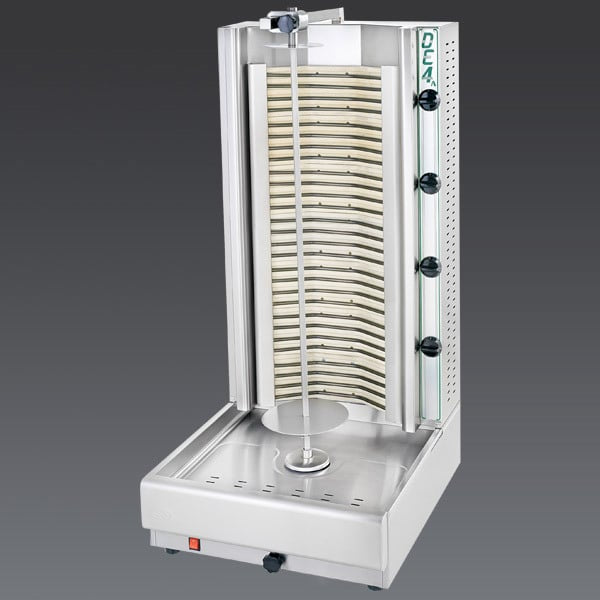 Visvardis Commercial Gyro & Shawarma Machine - 155 to 200 lb Capacity, 220V Electric Rotisserie Grill for Restaurants, Food Trucks & Catering