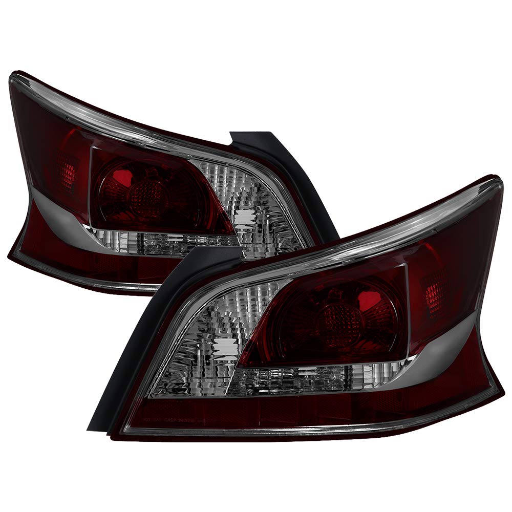 Smoke Tinted Replacement Tail Brake Lights Set Compatible for Nissan Altima 2013-2015 4-Door Sedan - Enhanced Visibility & Style for Night Driving & Custom Car Upgrades