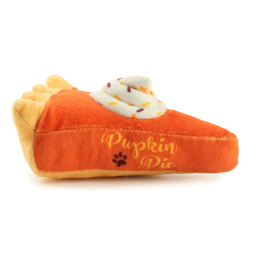 Pupkin Pie Slice Dog Toy - Soft & Durable Chew Toy for Small & Medium Dogs - Perfect for Playtime, Training & Halloween Pet Costume Accessories