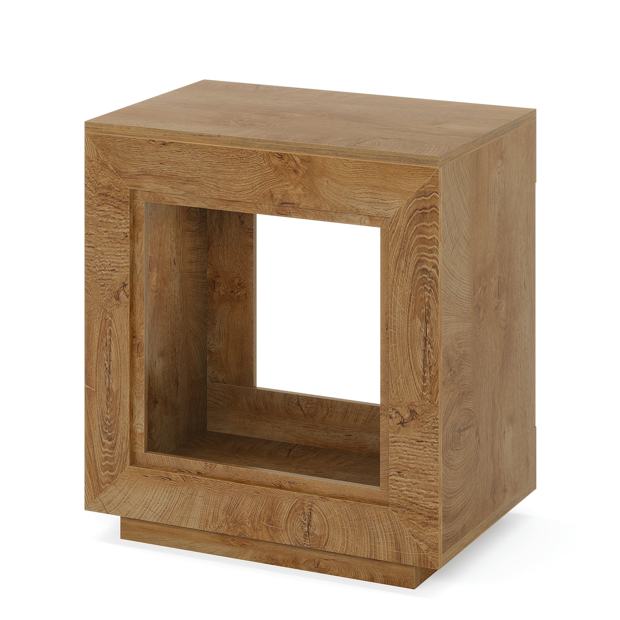 Square Wooden End Table with Storage - Modern Nightstand for Bedroom, Living Room & Office - Perfect for Small Spaces & Home Decor