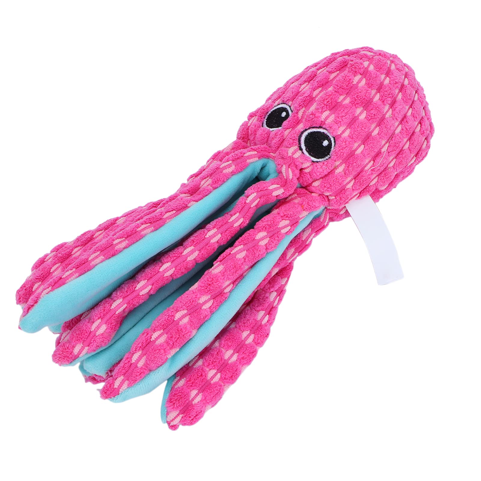 CUTULAMO Interactive Dog Toy - Squeaky Corduroy Octopus Puppy Chew Toy for Small, Medium & Large Dogs | Fun Giggle Sound for Playtime, Training & Anxiety Relief