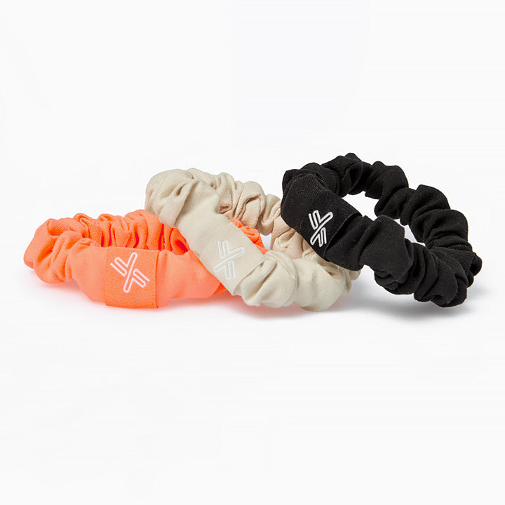 Custom Logo Skinny Scrunchie Hair Ties - Personalized Hair Accessories for Women & Girls - Perfect for Workouts, Yoga, Sports & Everyday Use