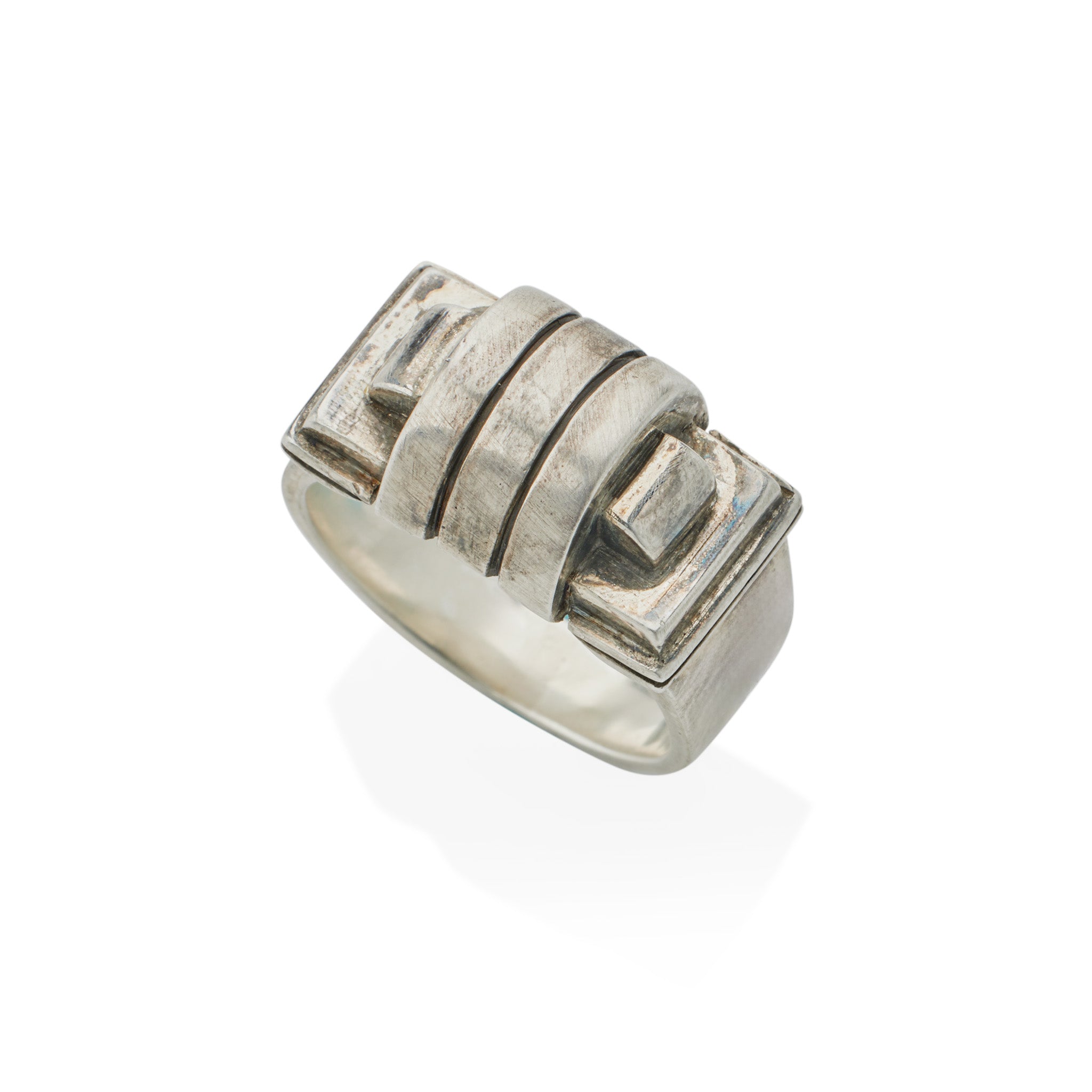 Modernist Silver Ring by Jean Després - Vintage Jewelry for Women & Men - Perfect for Weddings, Parties & Everyday Elegance