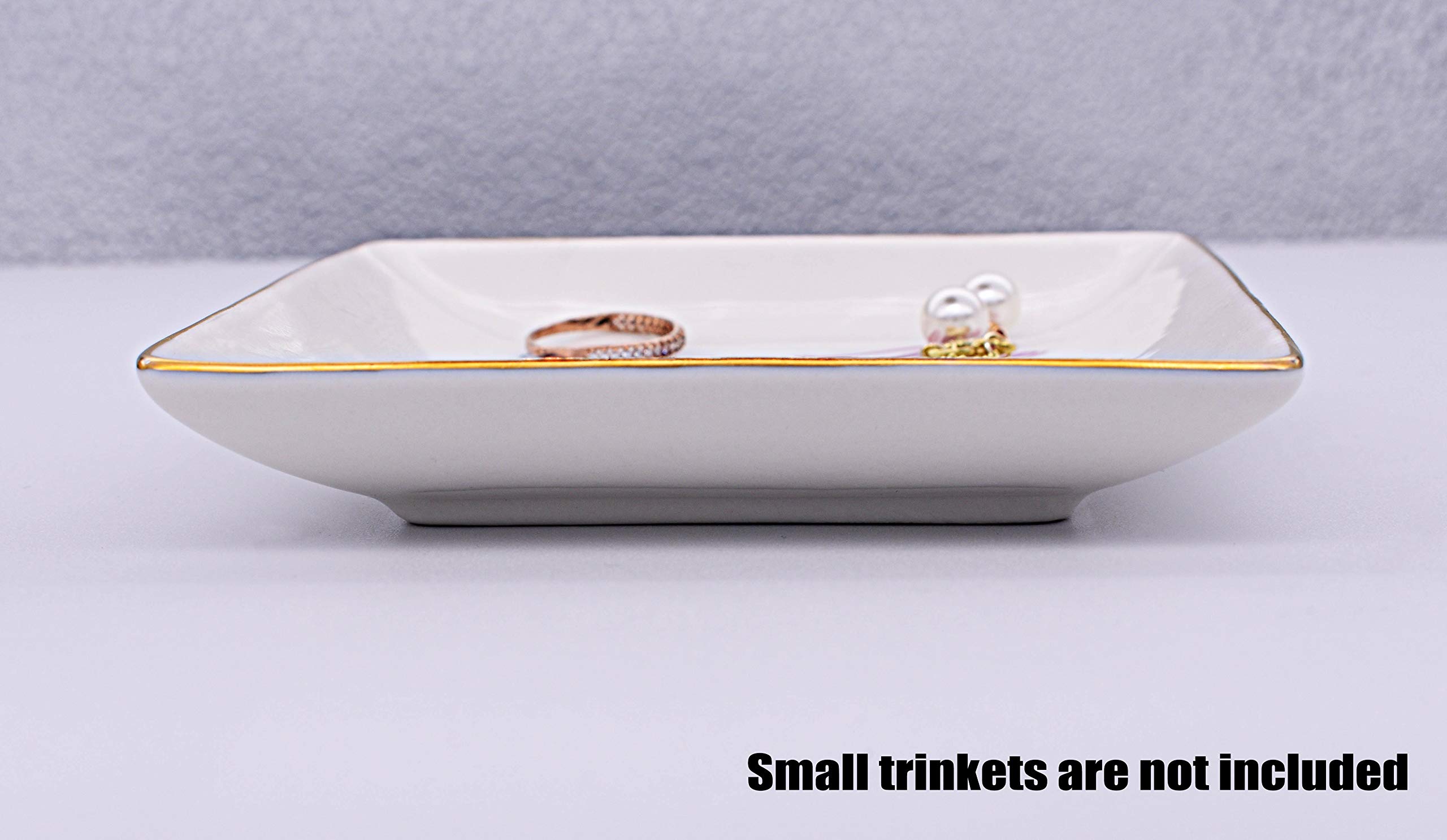 Topthink Realtor Gift - Ceramic Jewelry Holder & Ring Dish for Real Estate Agents - Perfect Closing Gift for Valentine's Day, Birthday, Christmas - 'Best Broker I Turn Dreams Into Reality' Trinket Tray - Ideal for Home Decor, Office Desk Organizer & Gift Giving
