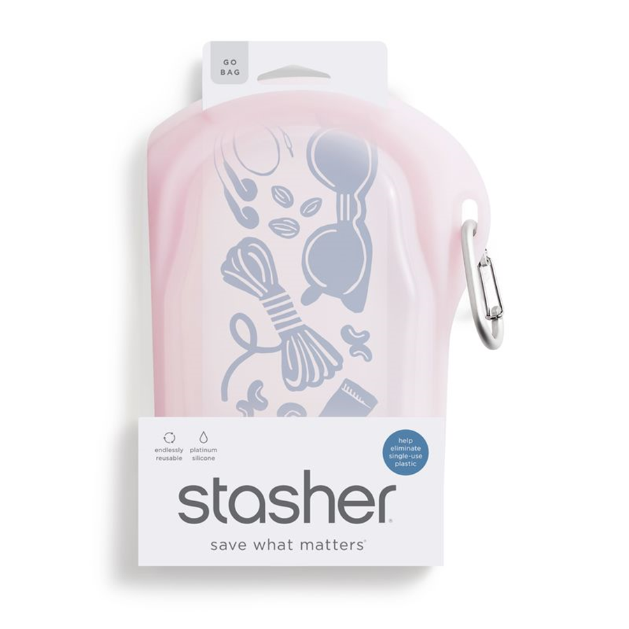 Stasher Reusable Silicone Storage Bags for Dog Treats | Eco-Friendly Food Grade Go Bag | Perfect for Travel, Hiking & On-the-Go Snacks