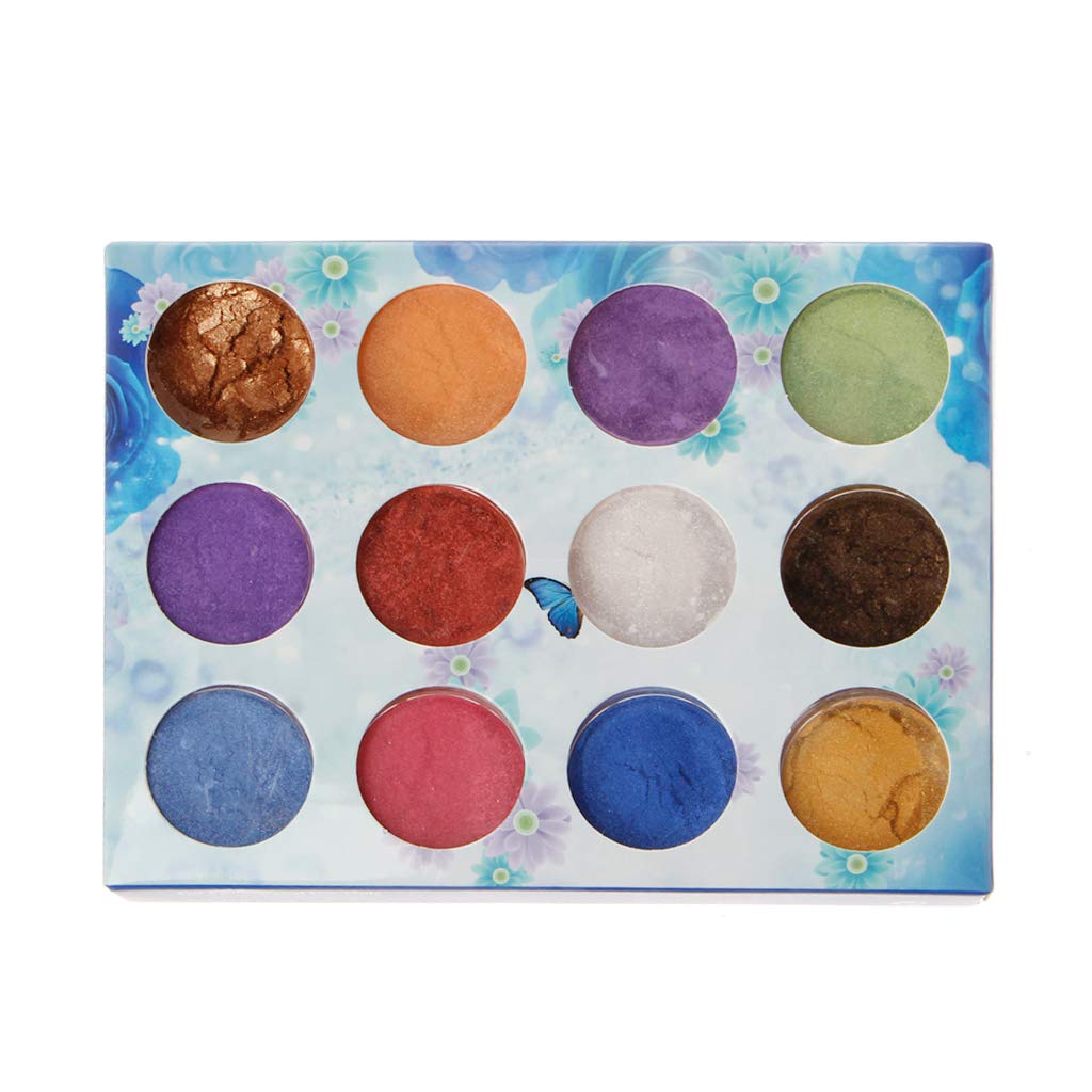 12 Colors Mica Powder for Slime, Soap, Candle & Resin - Pearl Pigment Dye for DIY Crafts, Jewelry Making & Home Decor | Y-QUARTER Premium Cosmetic Grade Mica Pigments