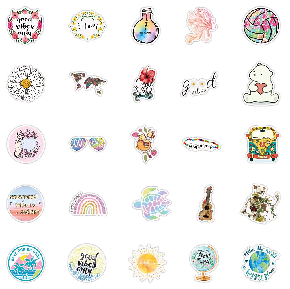 50PCS Cute Cartoon Stickers Pack - Trendy Vinyl Decals for Laptop, MacBook, Water Bottle, Luggage, Snowboard & Bicycle | Waterproof Durable Stickers for Kids & Teens Room Decor, School Supplies & DIY Crafts