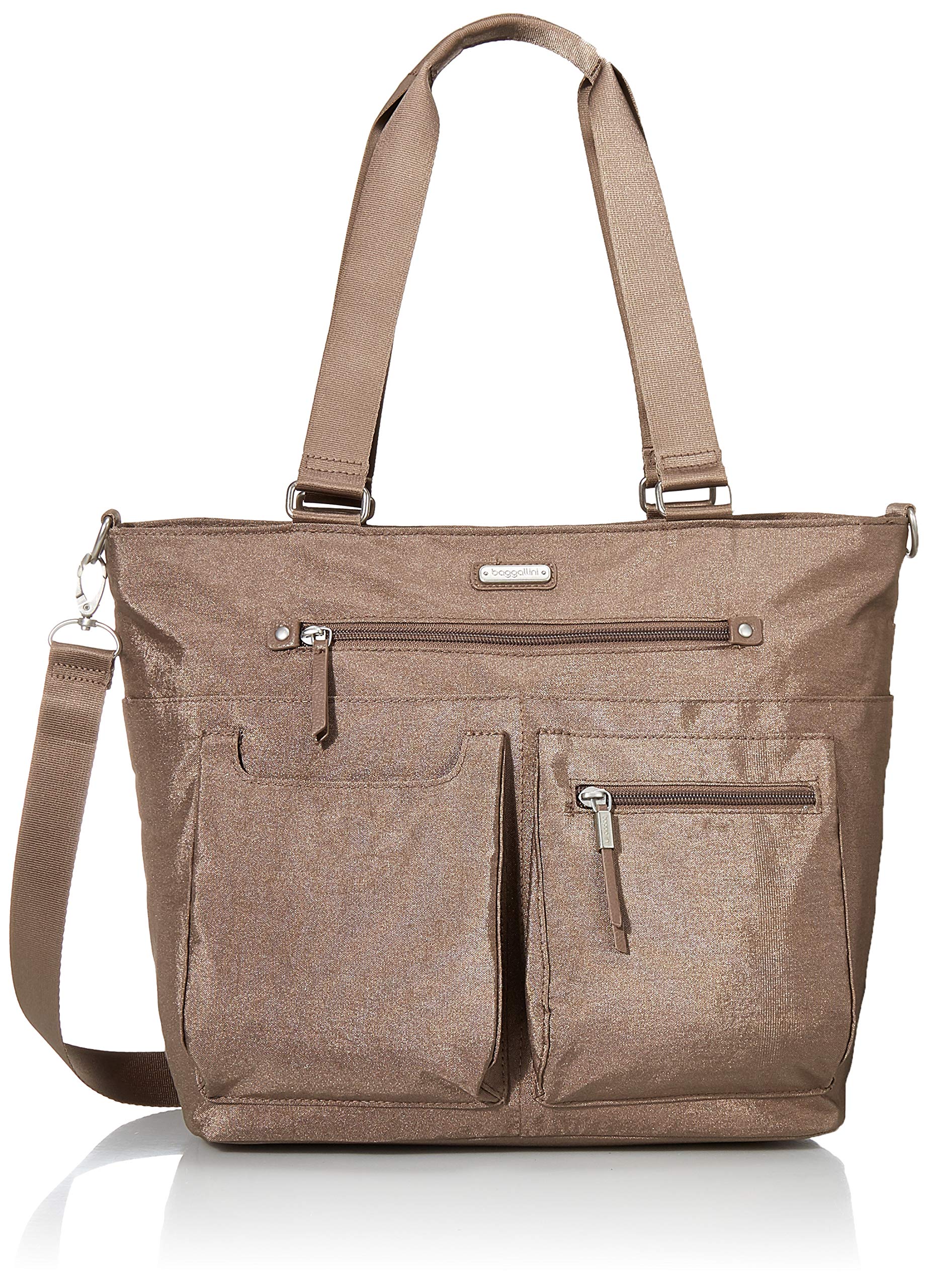 Baggallini RFID Blocking Any Day Tote Bag with Detachable Phone Wristlet - Perfect for Travel, Work & Everyday Use