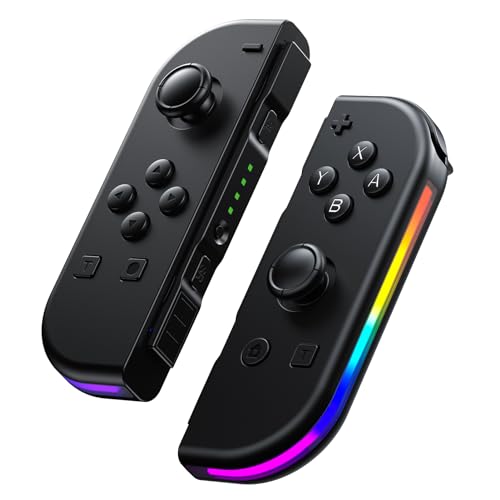 Rotacess Wireless Pro Controller for Nintendo Switch - RGB LED, Adjustable Turbo & Vibration, Motion Control, Wake-Up & Screenshot Function - Perfect for Gaming, Multiplayer & Esports Competition