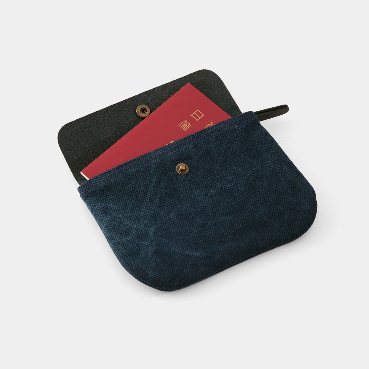 TRAVELER'S COMPANY Traveler's Factory Canvas Pouch SS Size - Blue | Compact Travel Organizer for Passport, Wallet & Accessories | Perfect for Daily Commute & Weekend Getaways
