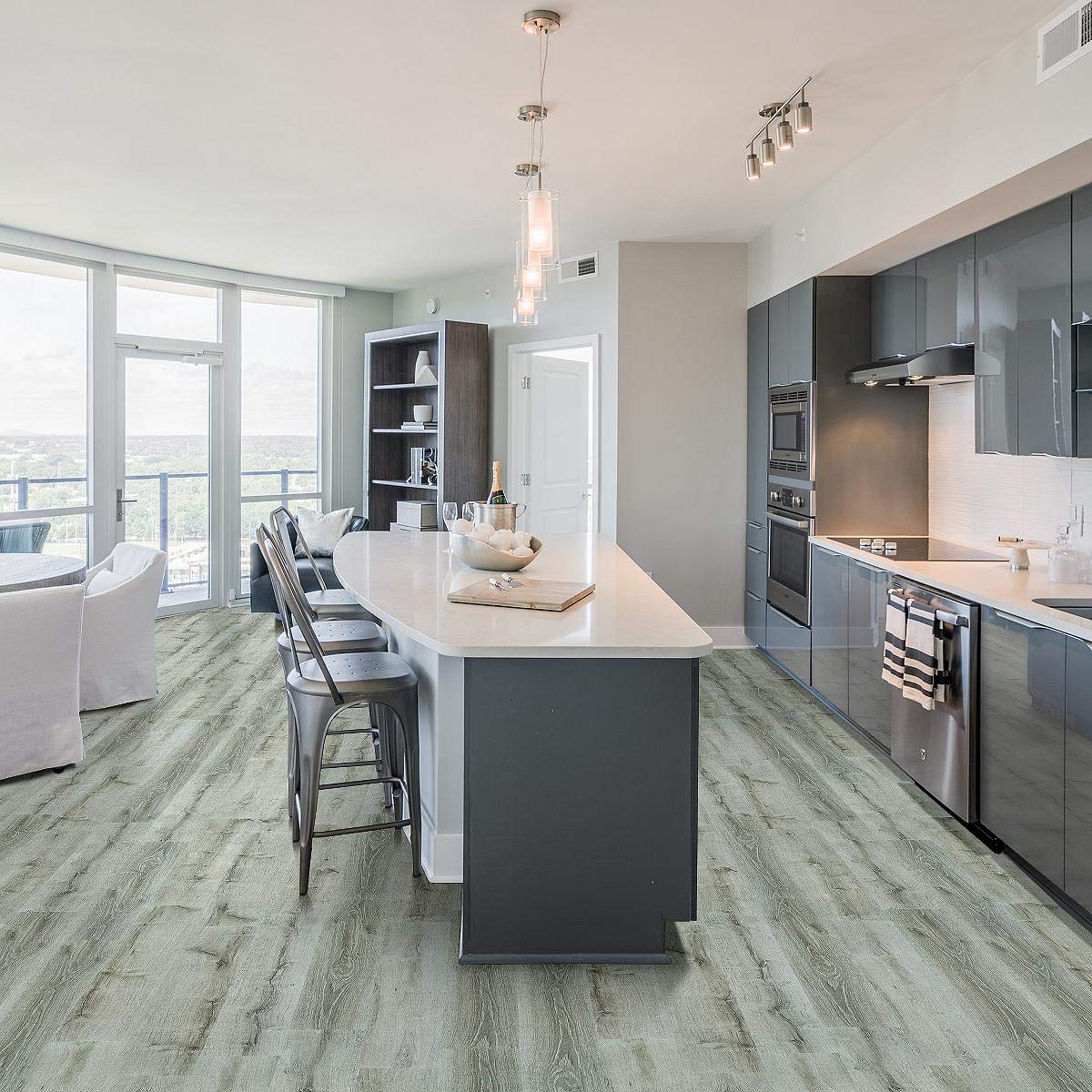 Premium Floorté Pro Anvil Plus Waterproof Vinyl Plank Flooring - Beach Oak Wood Look, 27.73 sqft (6-Pack) - Perfect for Living Rooms, Bedrooms & High-Traffic Areas