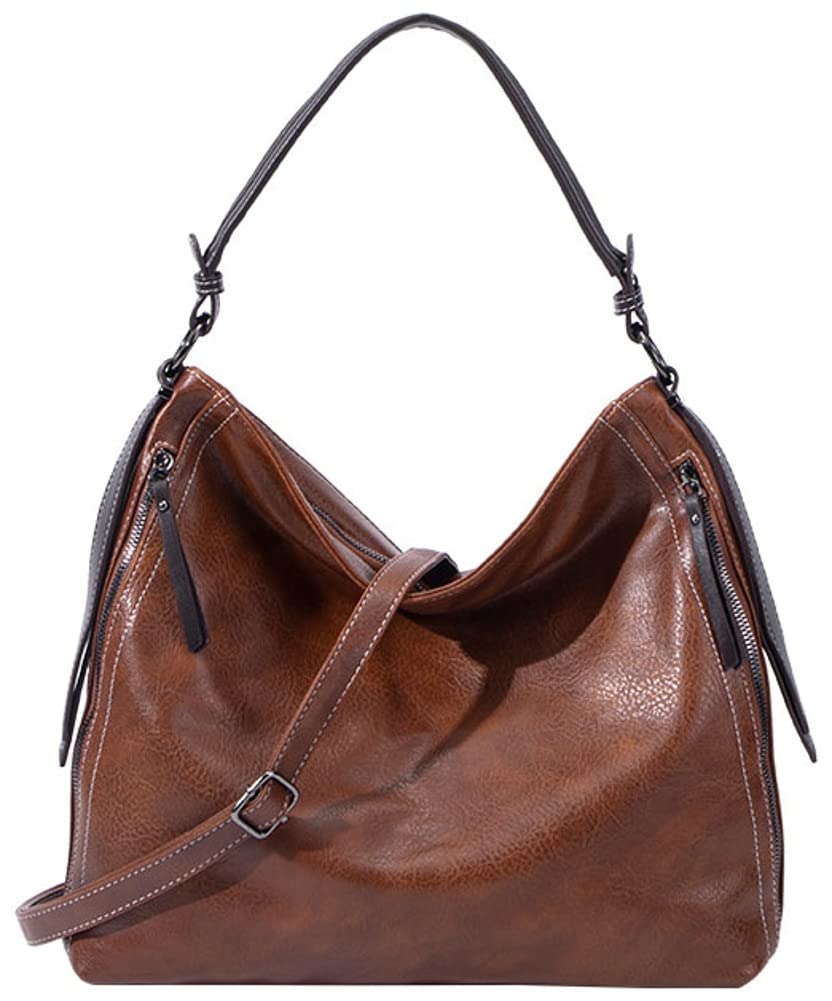 Stylish Large PU Leather Hobo Handbag for Women - Fashion Designer Bucket Tote & Crossbody Purse - Perfect for Work, Travel and Daily Use