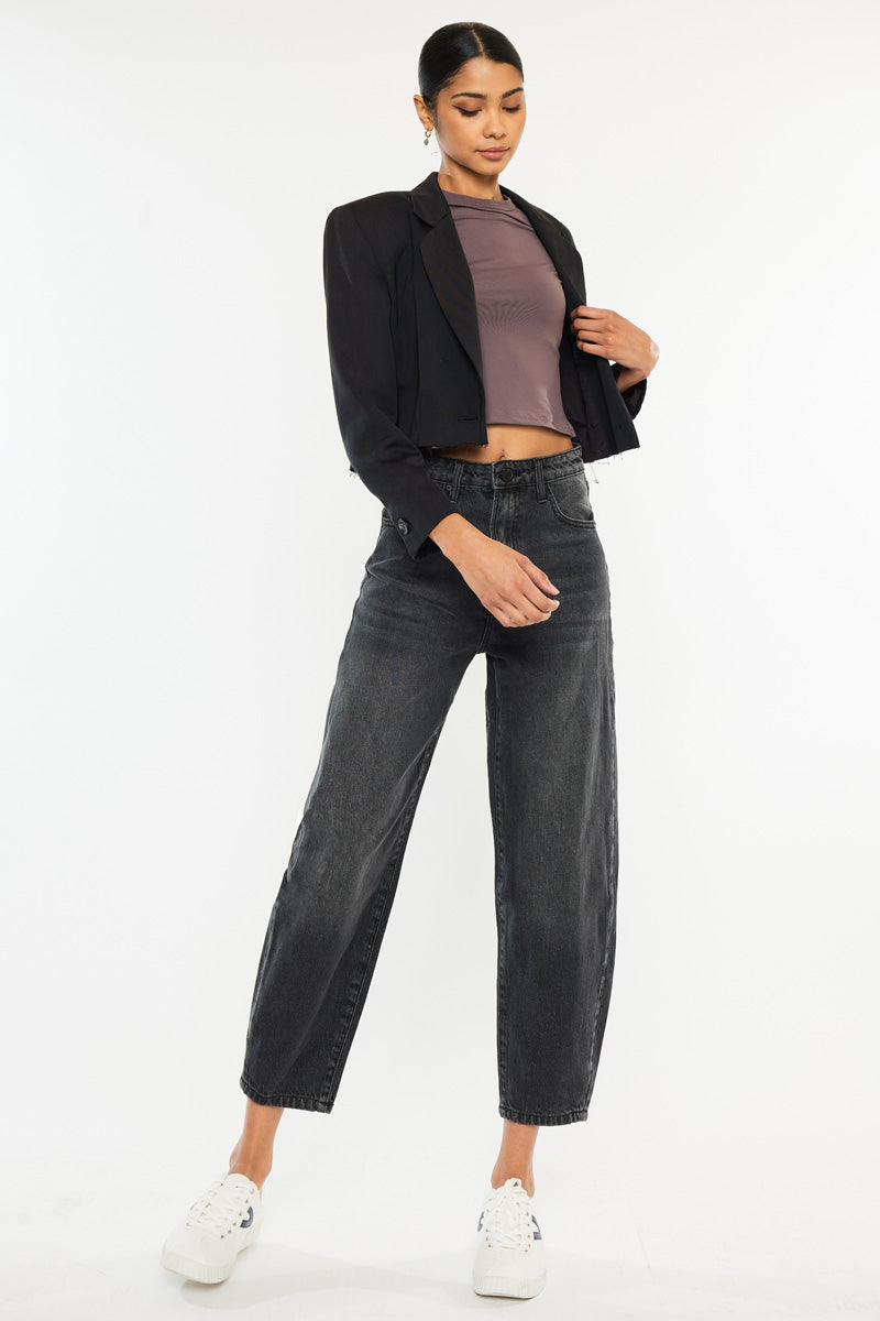 Ivy Ultra High Rise Balloon Fit Jeans for Women - Trendy Stretch Denim Pants, Comfortable & Flattering - Perfect for Casual Outings, Date Nights & Street Style Fashion