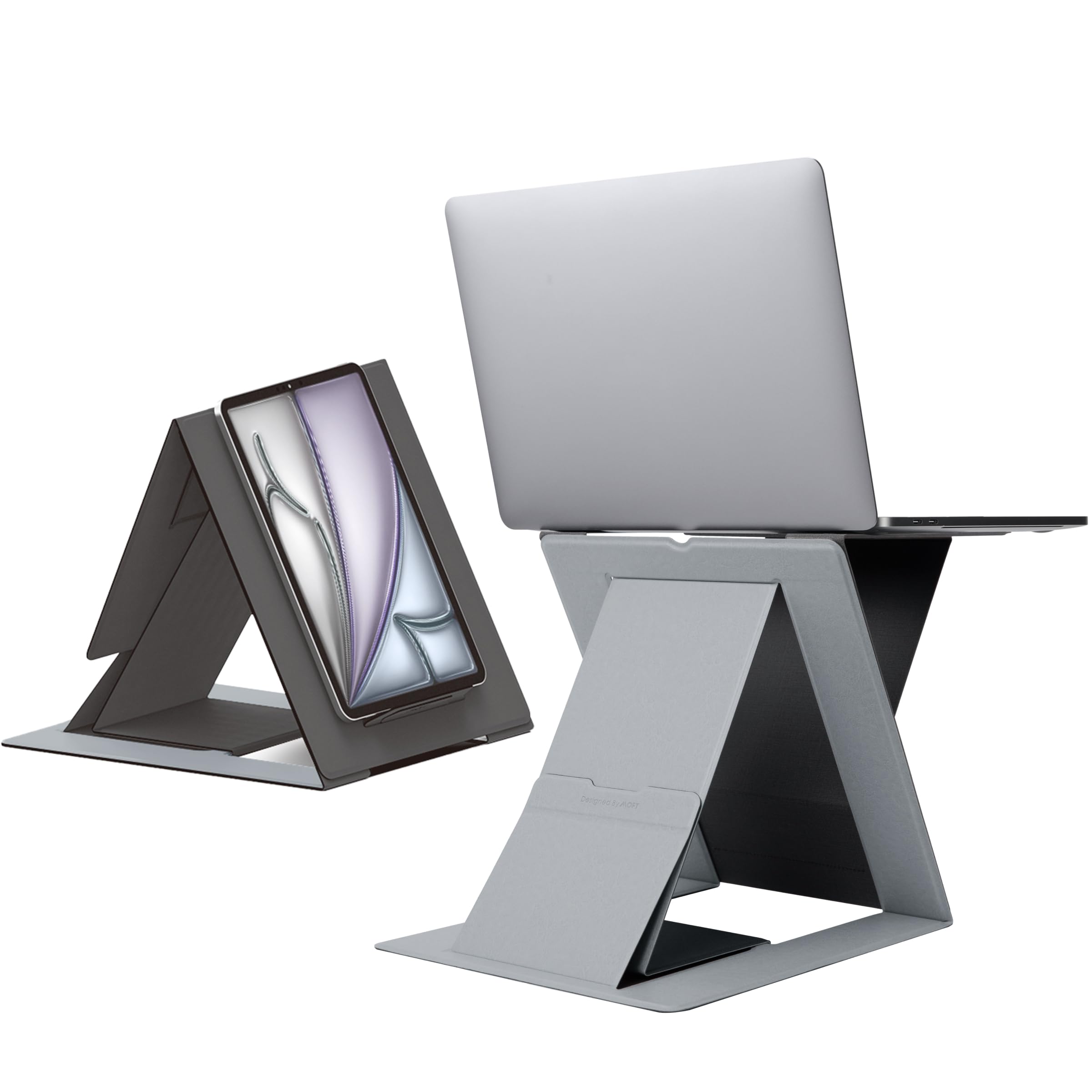 MOFT Z Foldable Laptop Stand - Slim Adjustable Laptop Riser for Desk with 4 Height Settings | Ergonomic Computer Holder for MacBook, Dell, HP (Up to 17