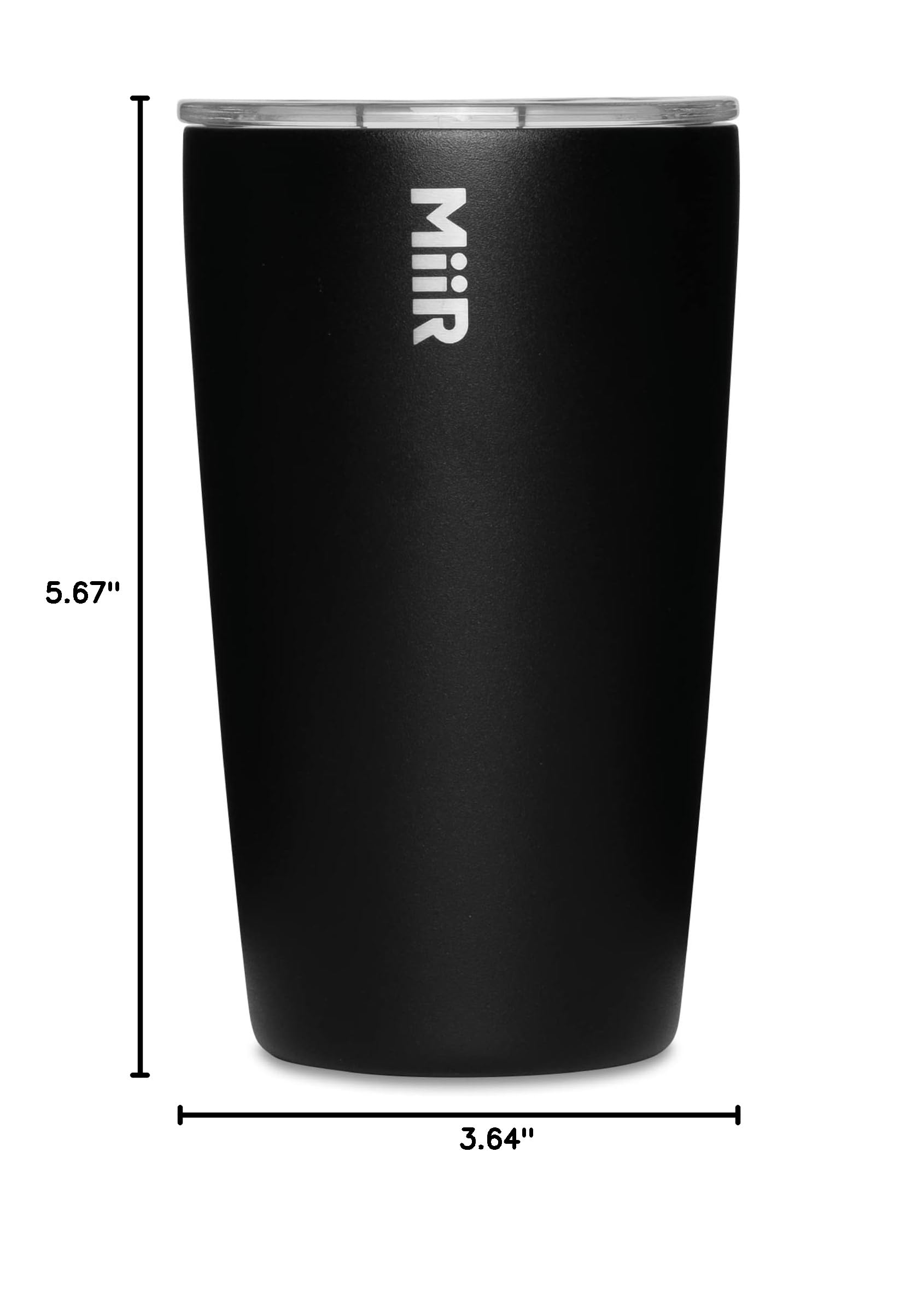 MiiR Stainless Steel Vacuum Insulated Tumbler with Slide Lid - 12oz BPA-Free Black Travel Mug for Coffee & Tea - Perfect for Office, Commuting & Outdoor Adventures