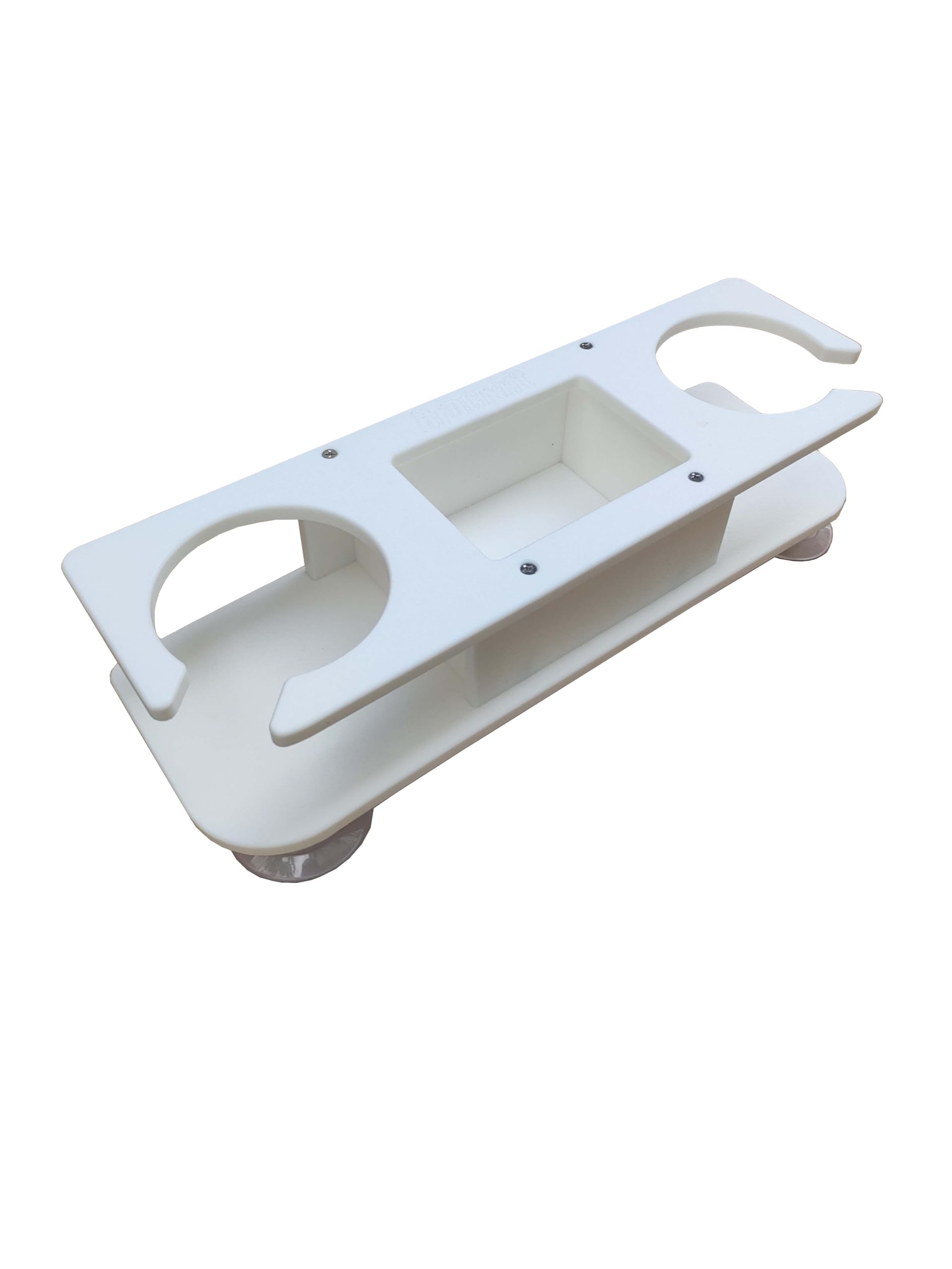 Brocraft Marine 2 Cup Holder with Storage Box & Suction Cups - Boat Drink Holder for Boating, Fishing, and Outdoor Activities