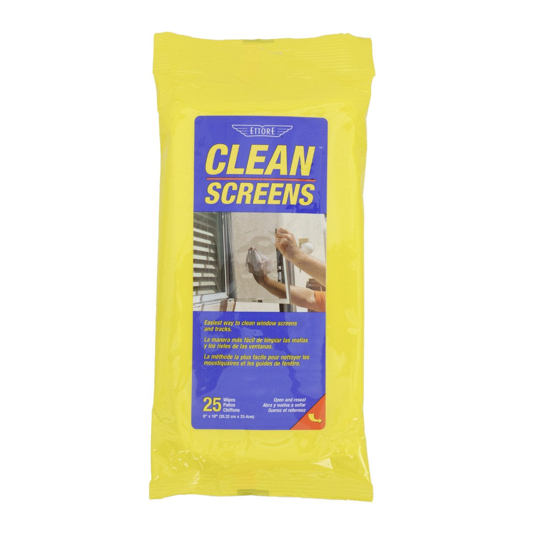 Ettore Clean Screens Moist Towelette - Premium Screen Cleaning Wipes for Phones, Tablets, Laptops & Glasses - Streak-Free Cleaning at Home, Office & On-The-Go