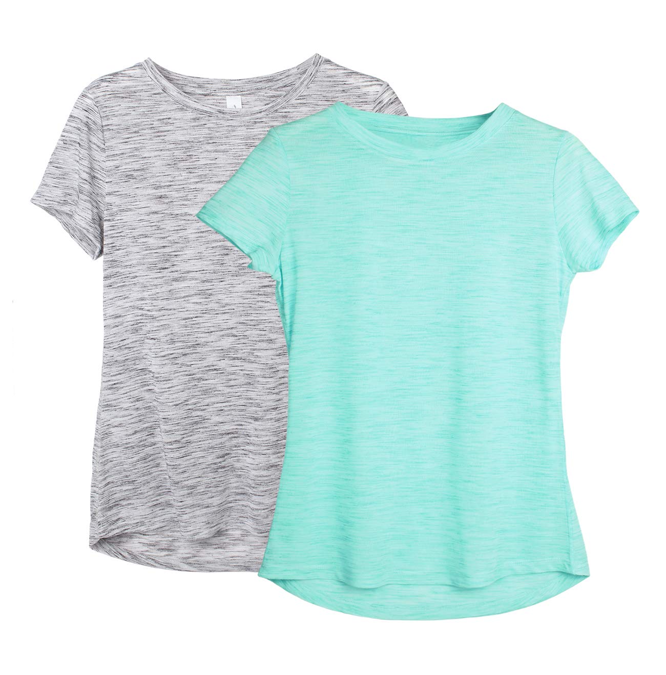 Icyzone Women's Workout Shirts - Breathable Yoga Tops & Gym Clothes for Running, Exercise & Fitness (2-Pack) | Perfect for Yoga, Gym & Outdoor Activities