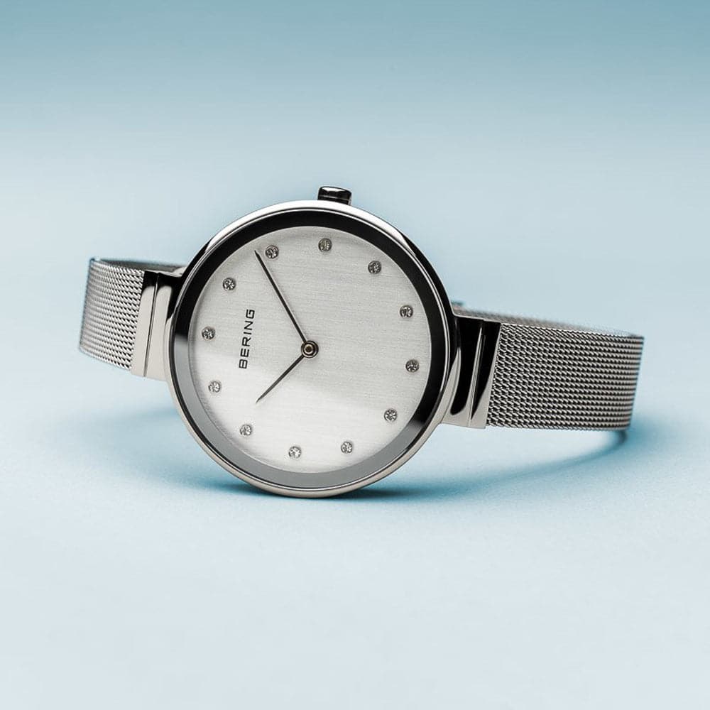 BERING 12034 000 Classic Women's Watch - Elegant Stainless Steel Analog Timepiece with Sapphire Glass for Business, Party & Everyday Wear