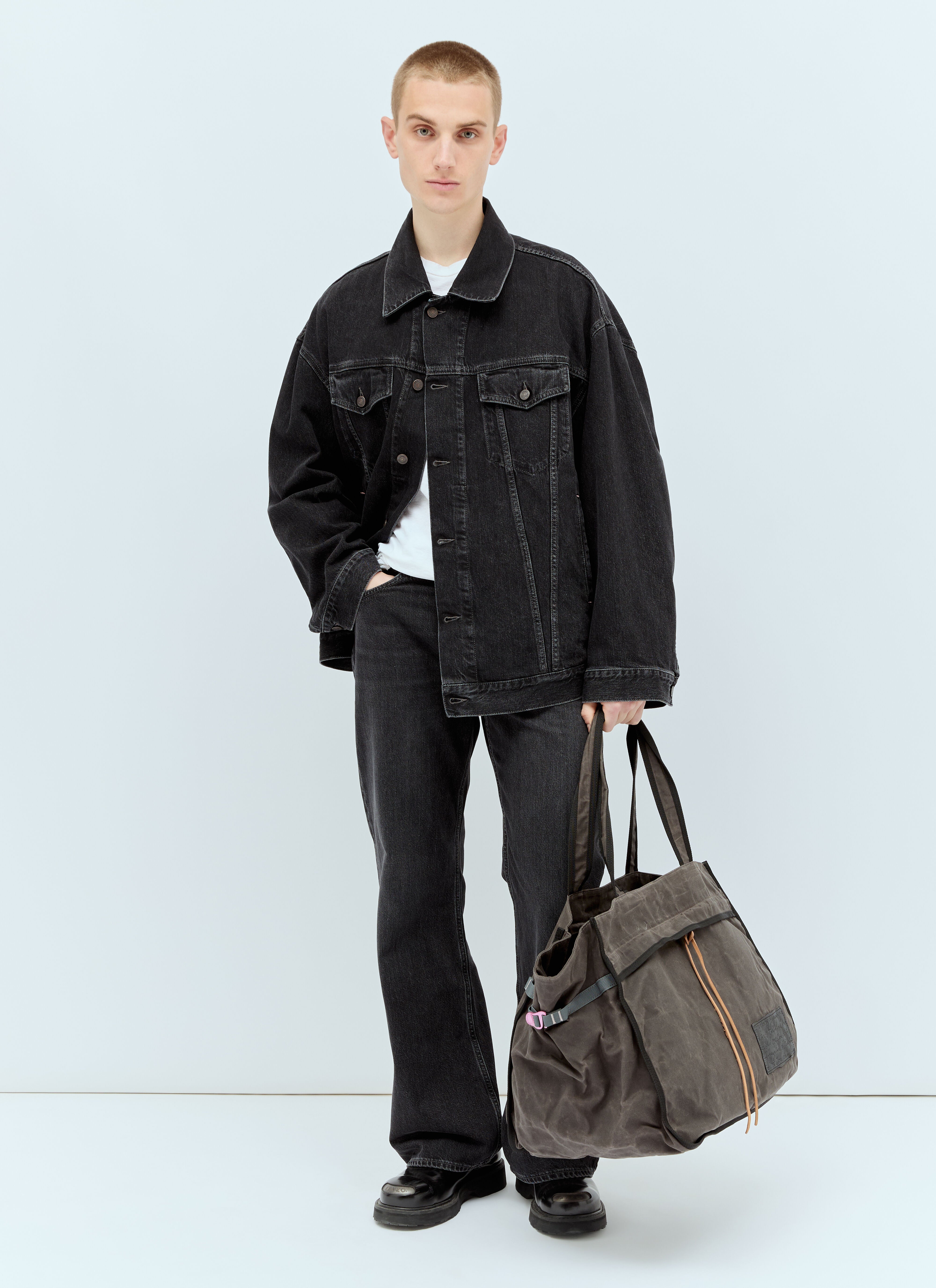 Acne Studios Men's Canvas Tote Bag - Stylish & Durable Designer Carryall for Work, Gym & Travel Essentials