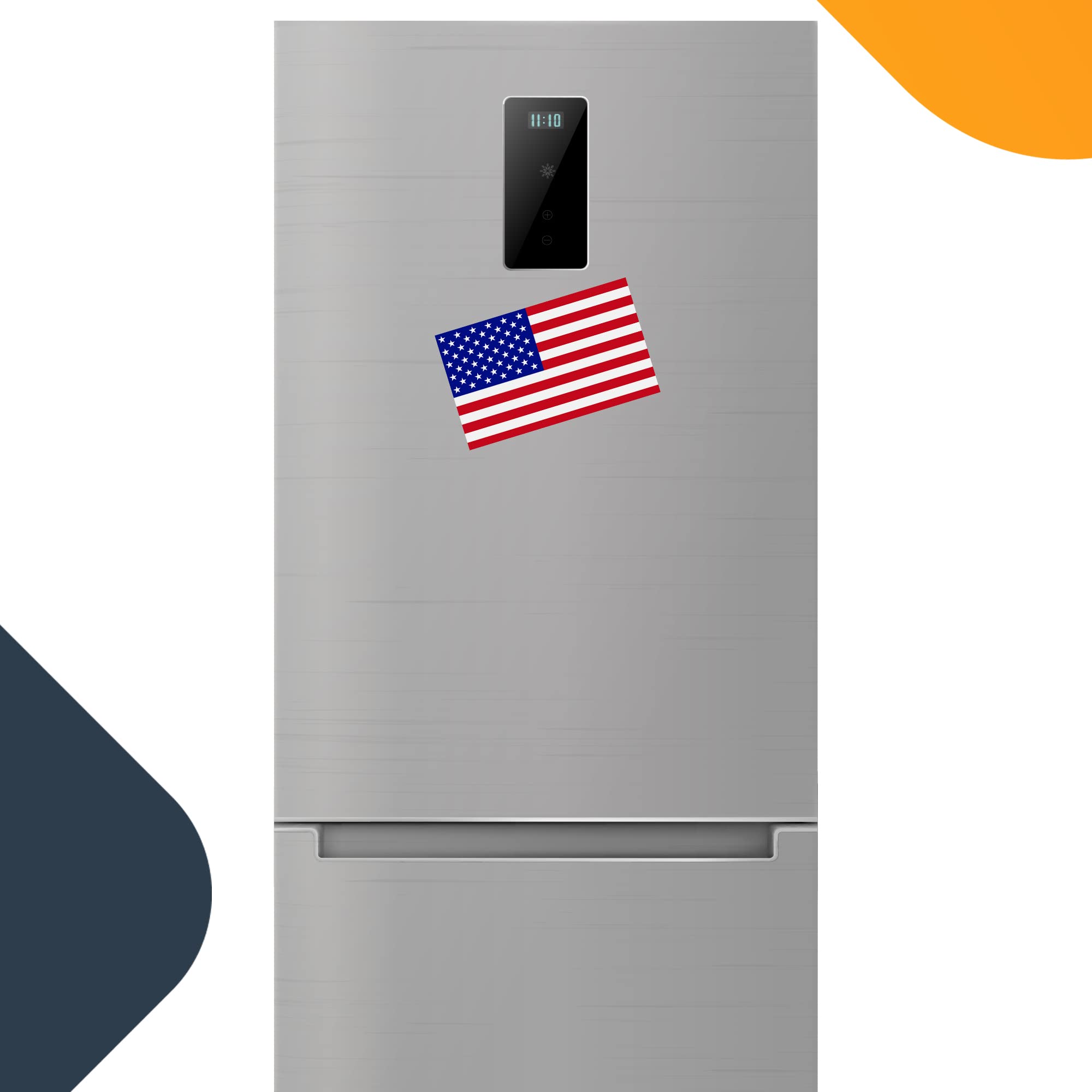 American Flag Car Magnet - 5x8 Inch Heavy Duty Red White Blue Decal for Trucks, SUVs, Lockers & Metal Surfaces | Patriotic Auto Accessories for Road Trips, Tailgating & Home Decor