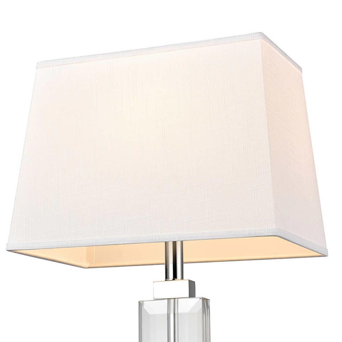 Silver Beveled Square Crystal Table Lamp - 2 Pack for Paris Decor