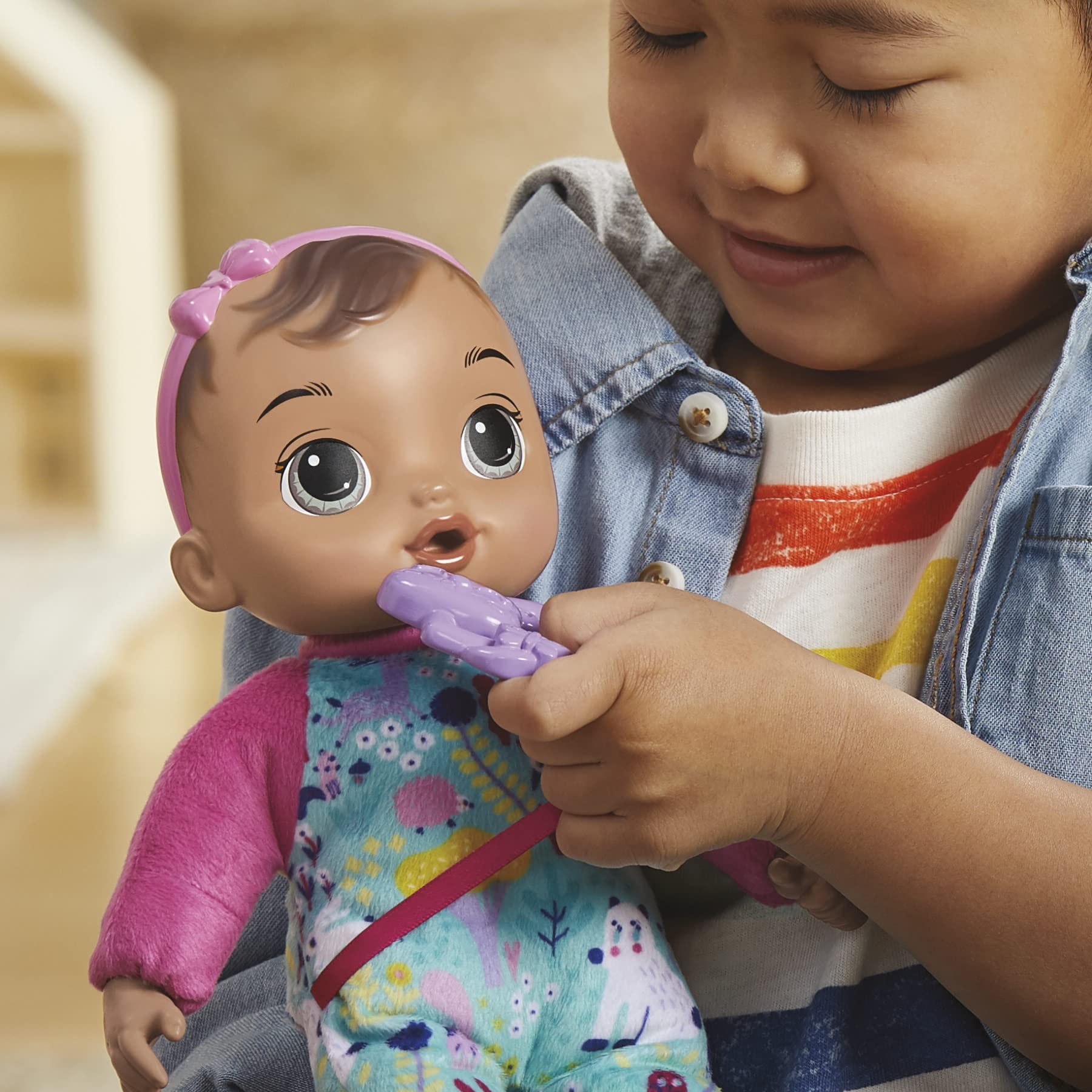 Baby Alive Soft ‘n Cute 11-Inch First Baby Doll with Brown Hair | Washable Soft Toy for Toddlers 18+ Months | Perfect Easter Gift for Kids | Great for Pretend Play, Role Playing & Early Childhood Development