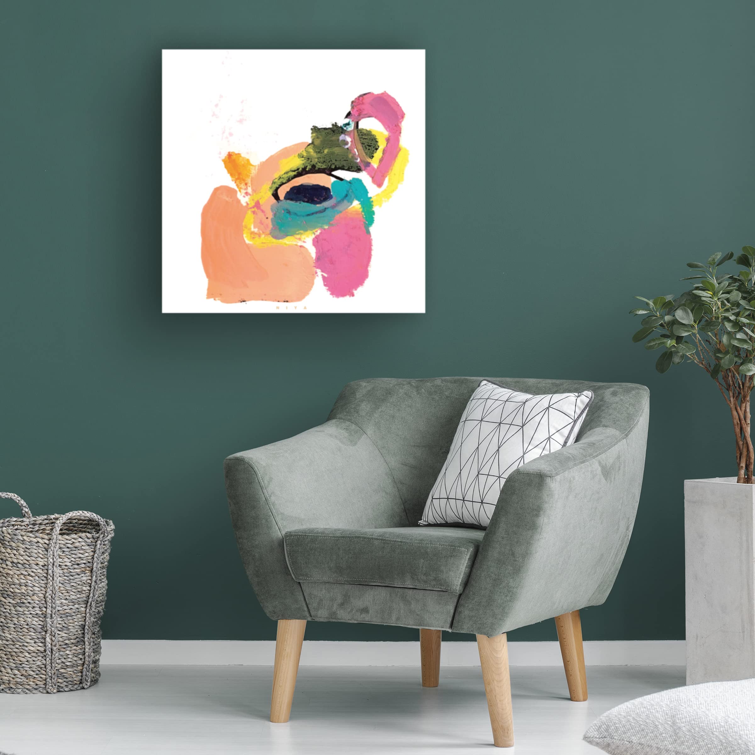 Trademark Fine Art 'Bounce' Canvas Wall Art by Niya Christine - Modern Abstract Painting for Living Room, Bedroom & Office Decor