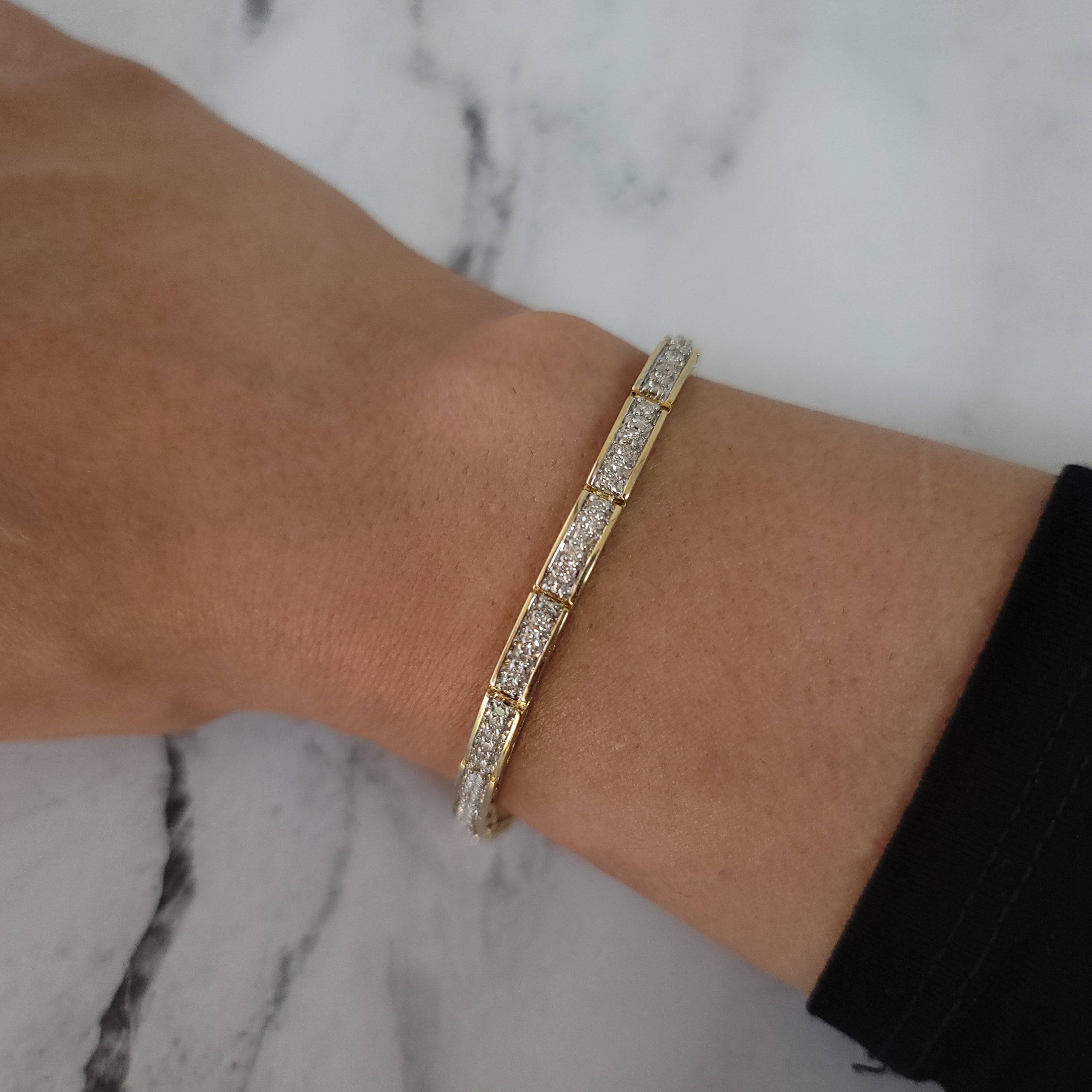 2 Carat Pave Diamond Tennis Bracelet in 14k White/Yellow/Rose Gold - Elegant Jewelry for Women, Perfect Gift for Anniversary, Wedding & Special Occasions