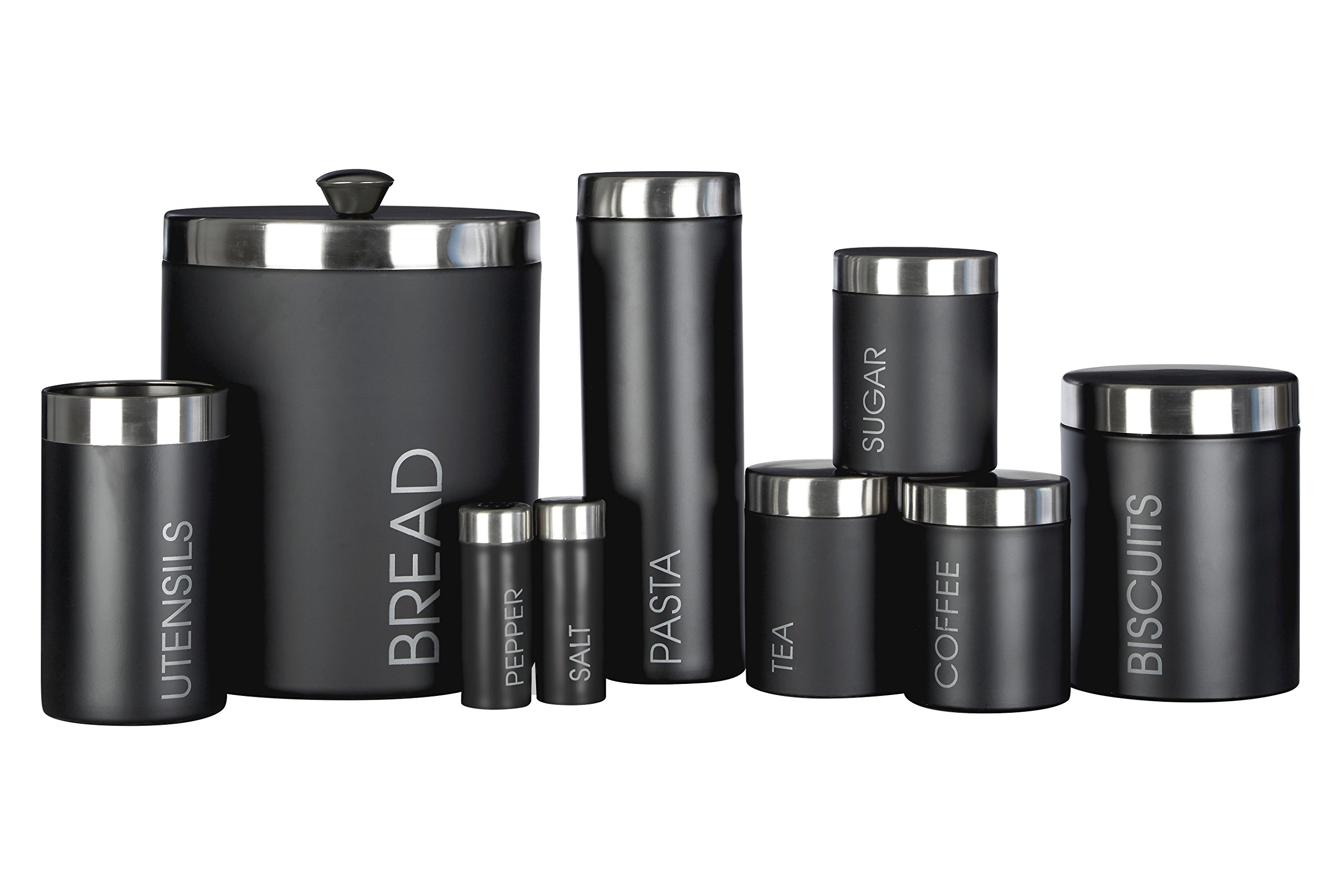 Premium Liberty Salt and Pepper Shaker Set - Elegant Black Kitchenware for Dining Table, Restaurant & Home Decor | Durable & Stylish Spice Dispensers