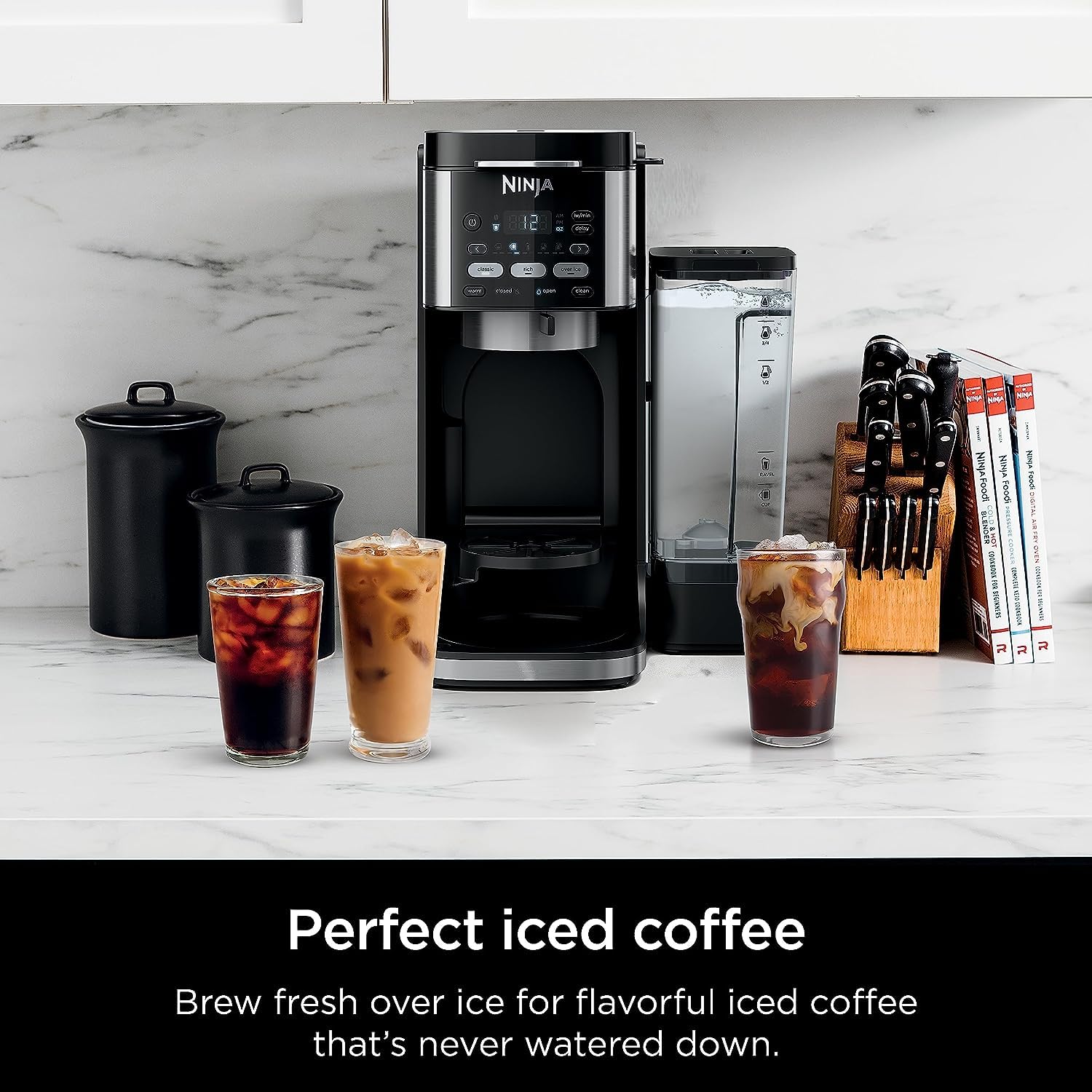 Ninja CFP101 DualBrew Hot & Iced Coffee Maker - Single-Serve & 12-Cup Drip Coffee Machine - Compatible with K-Cups - Black (Renewed) - Perfect for Home, Office, and Entertaining