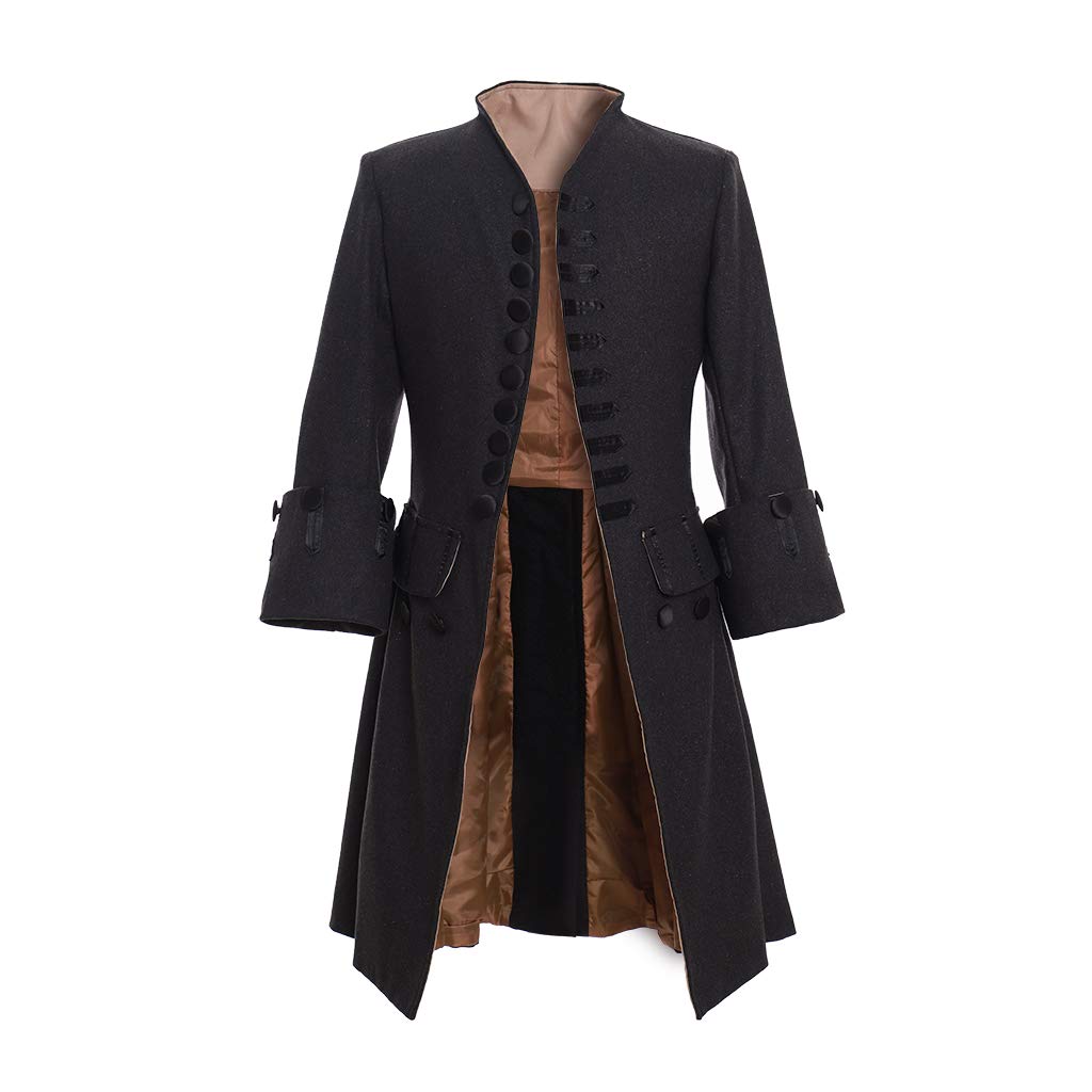 Vintage Medieval Colonial Officer Uniform - Men's Regency Tailcoat Costume for Cosplay & DIY | Perfect for Renaissance Fairs, Historical Reenactments & Themed Parties