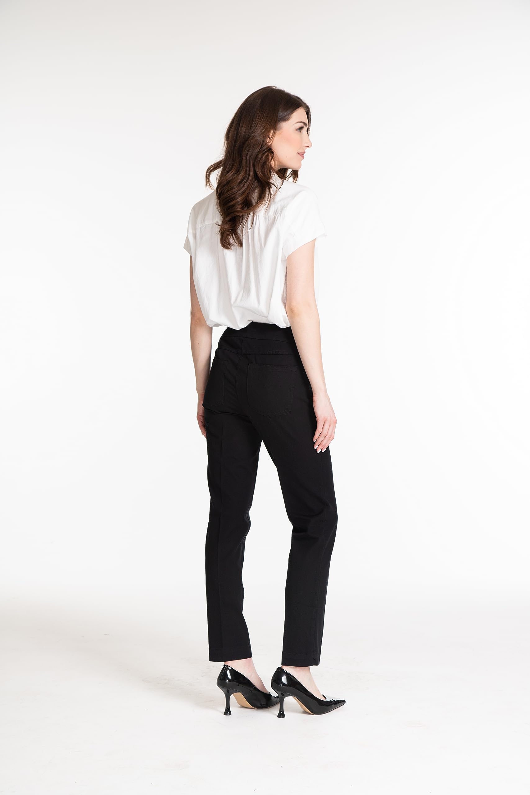SLIM-SATION Women's Ankle Pants - Stretch Pull-On for Work & Travel