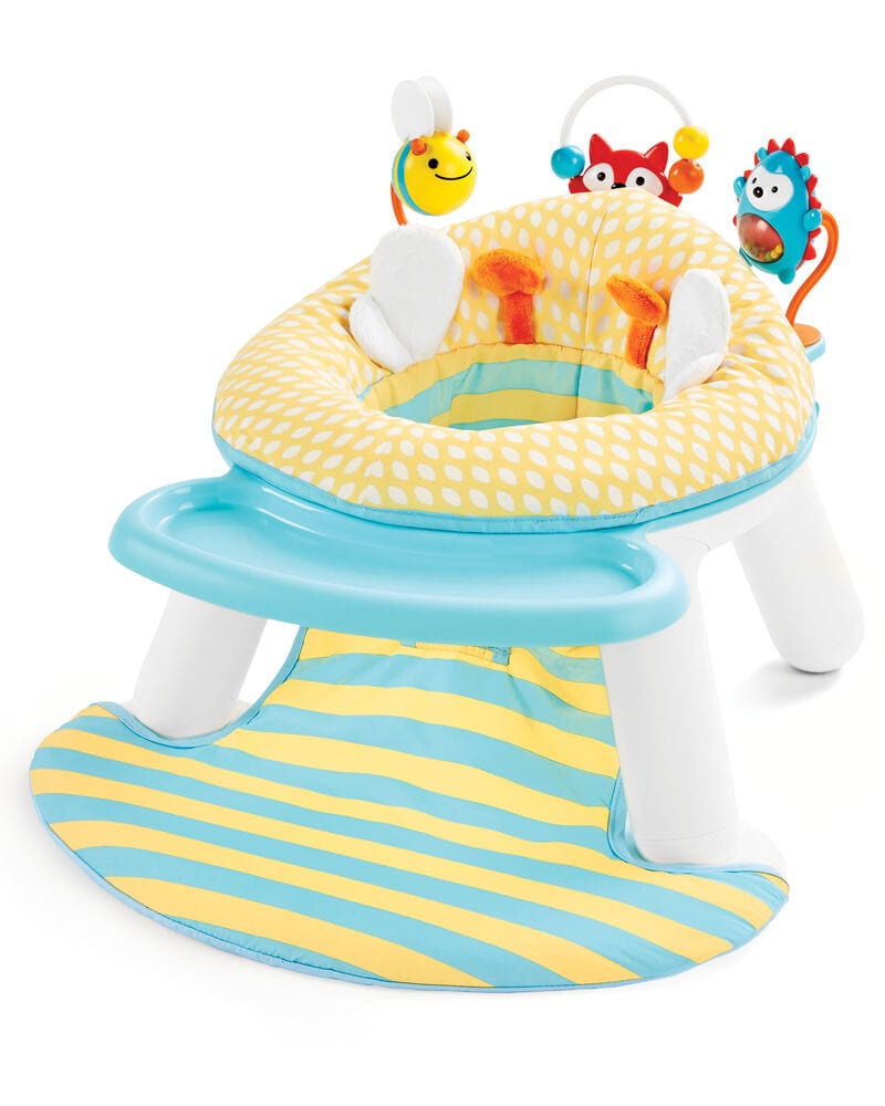Skip Hop 2-in-1 Activity Floor Seat for Babies | Convertible Play & Feeding Chair | Perfect for Tummy Time, Playtime & Mealtime at Home or Daycare