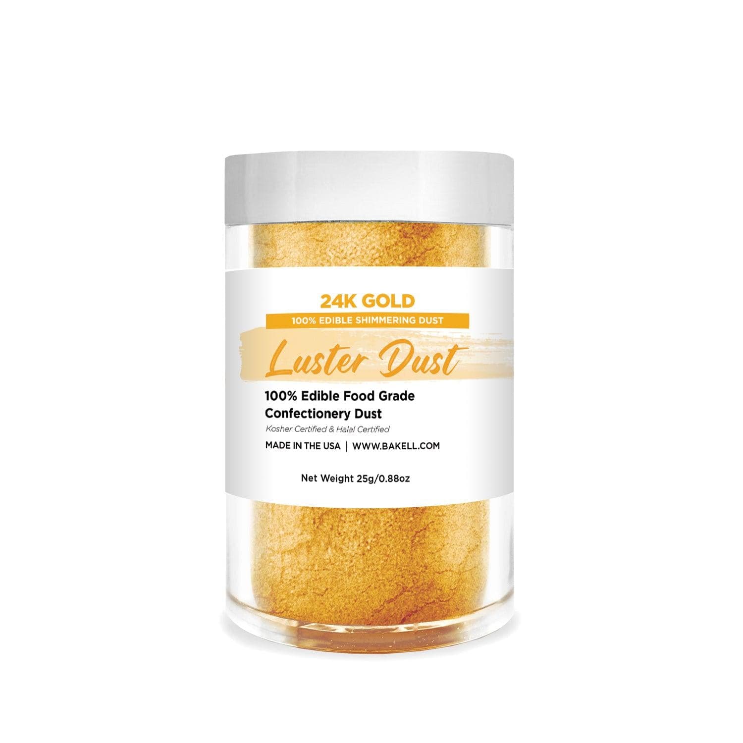 24K Gold Luster Dust - 1lb Bulk Edible Glitter for Cake Decorating, Baking & Candy Making - Premium Food Grade Decoration Powder for Cookies, Cupcakes & Desserts