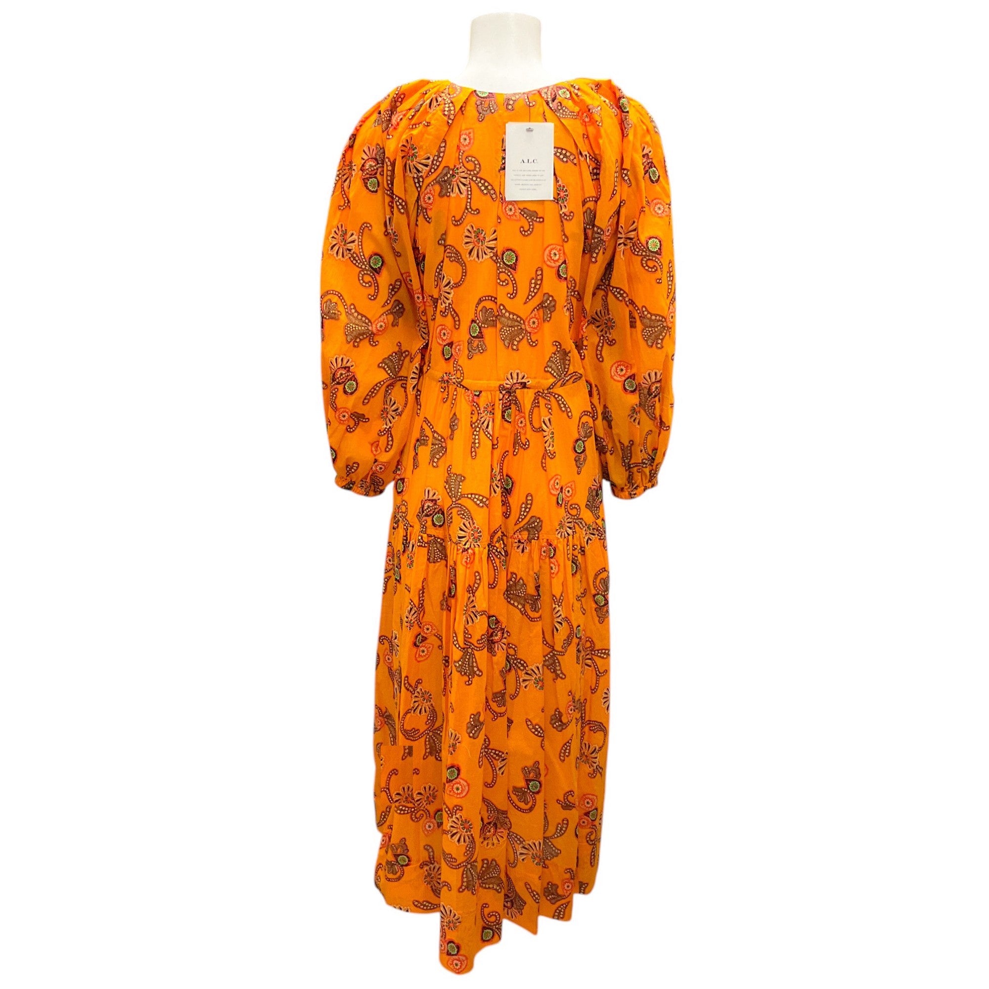 A.L.C. Yellow Sayer Cotton Midi Dress - Women's Casual Summer Dress for Beach, Party & Everyday Wear