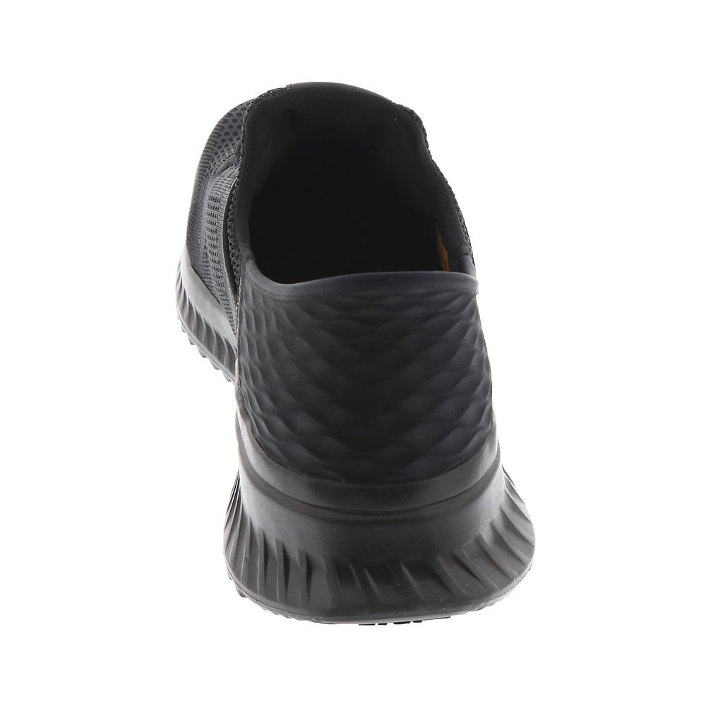 Skechers Men's Hands Free Slip-On Work Shoes with Composite Toe - Black, Size 10 Wide | Comfortable Safety Shoes for Construction, Warehouse & Industrial Work