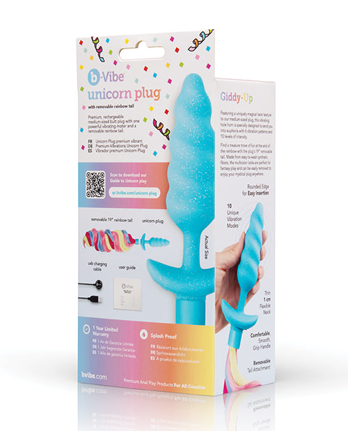 B Vibe Unicorn Plug Special Edition - Fantasy Themed Vibrator for Women, Perfect for Couples Play & Sensual Exploration