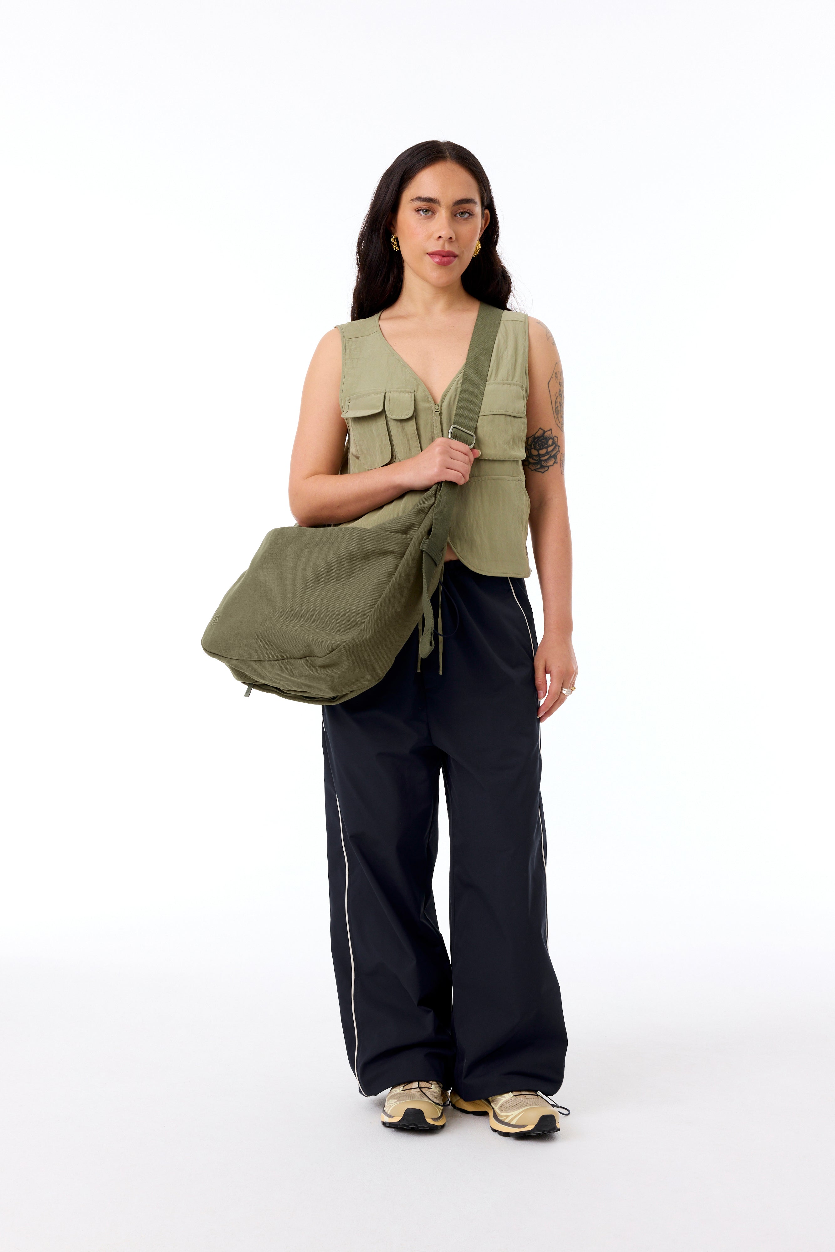 Stylish Olive Green Crossbody Bag for Women - Perfect for Travel, Shopping & Everyday Use